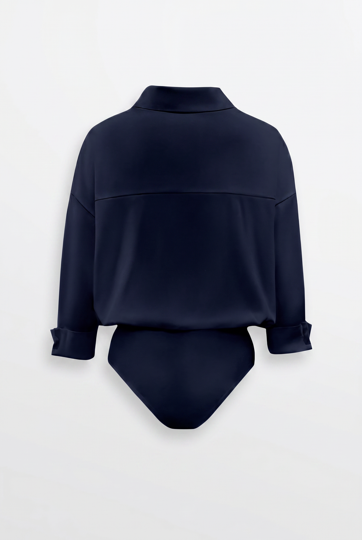 Navy Shirt Bodysuit Long Sleeve