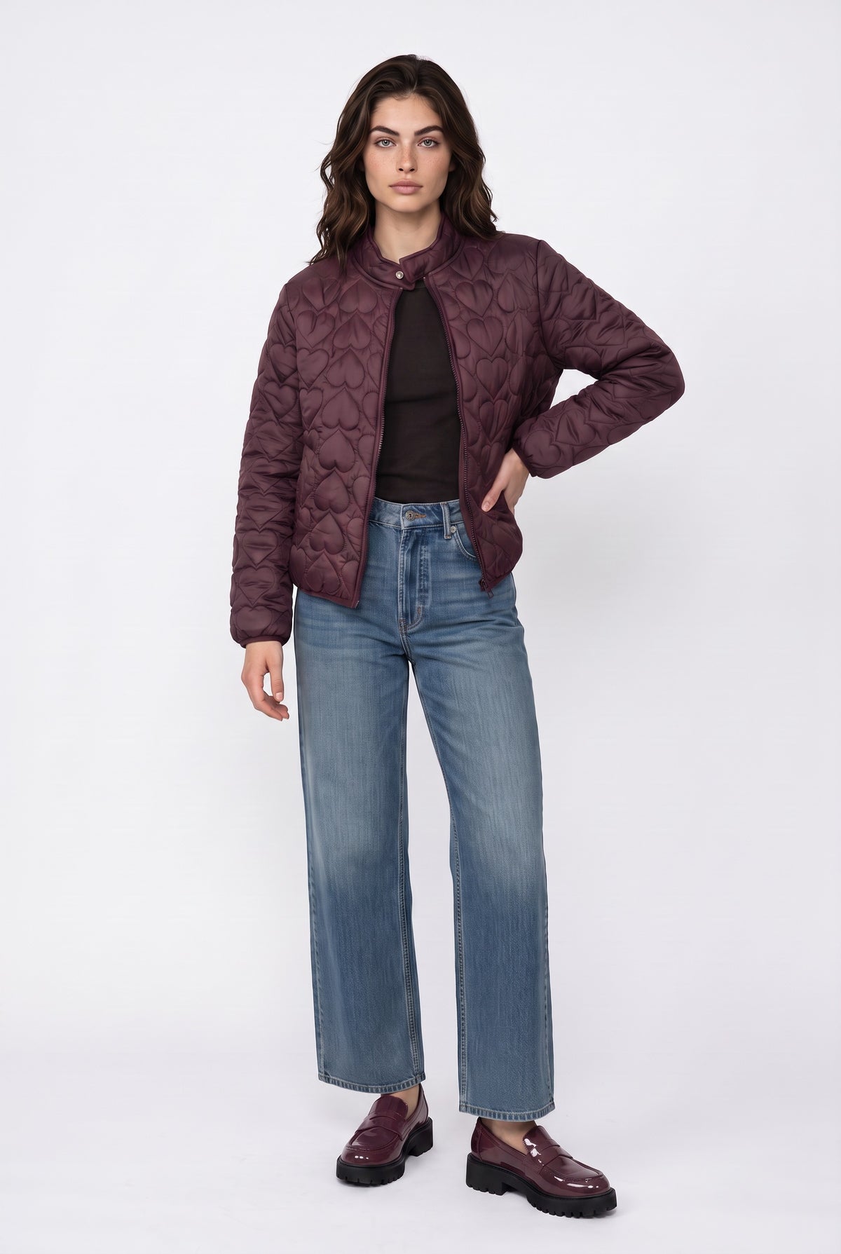 Purple Heart Quilted Bomber Jacket