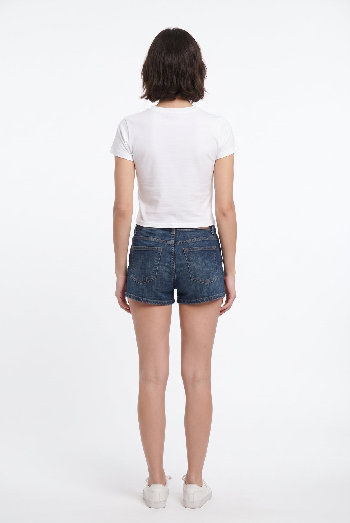White Graphic Crop T-Shirt