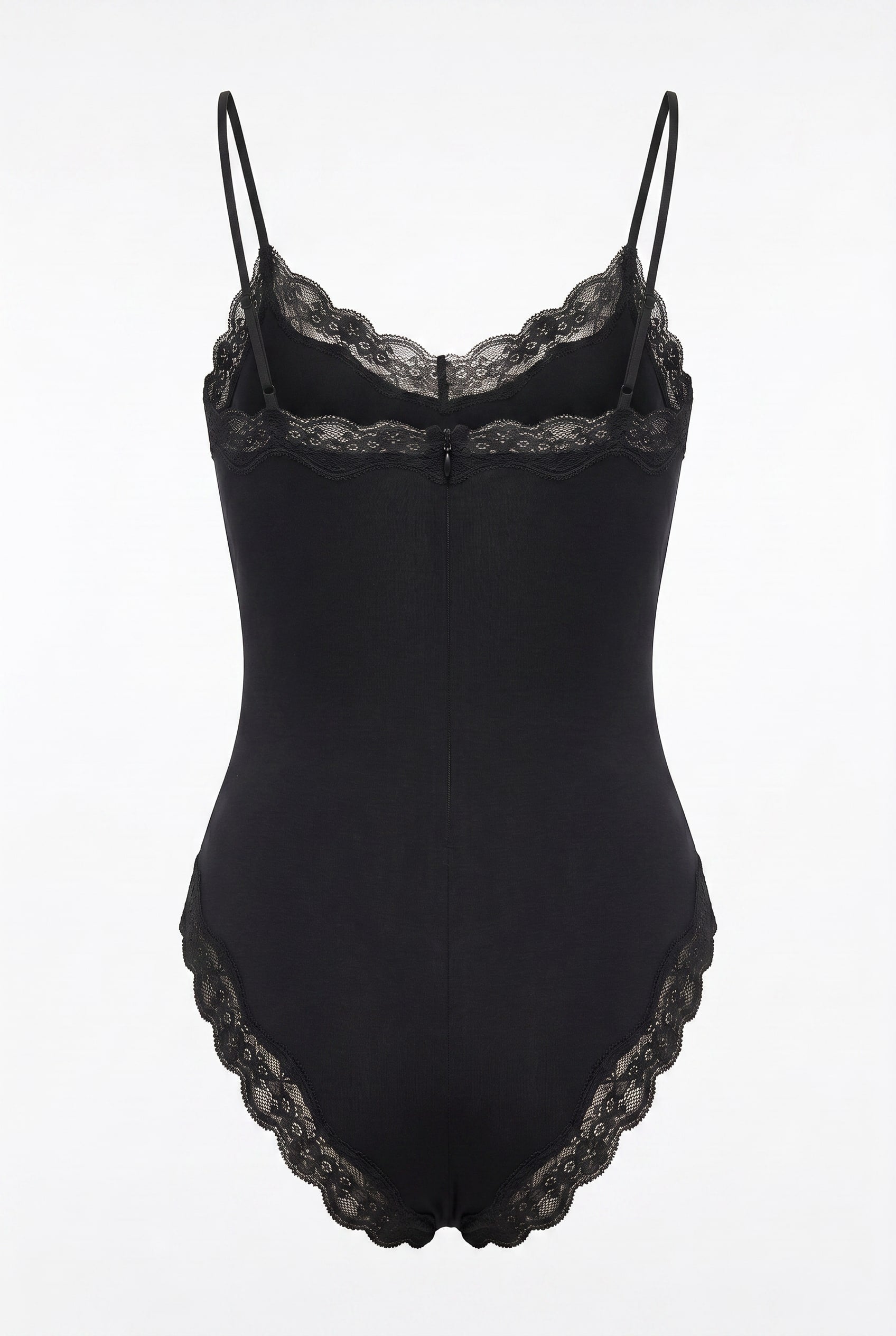 Black Lace-Trim Camisole Top