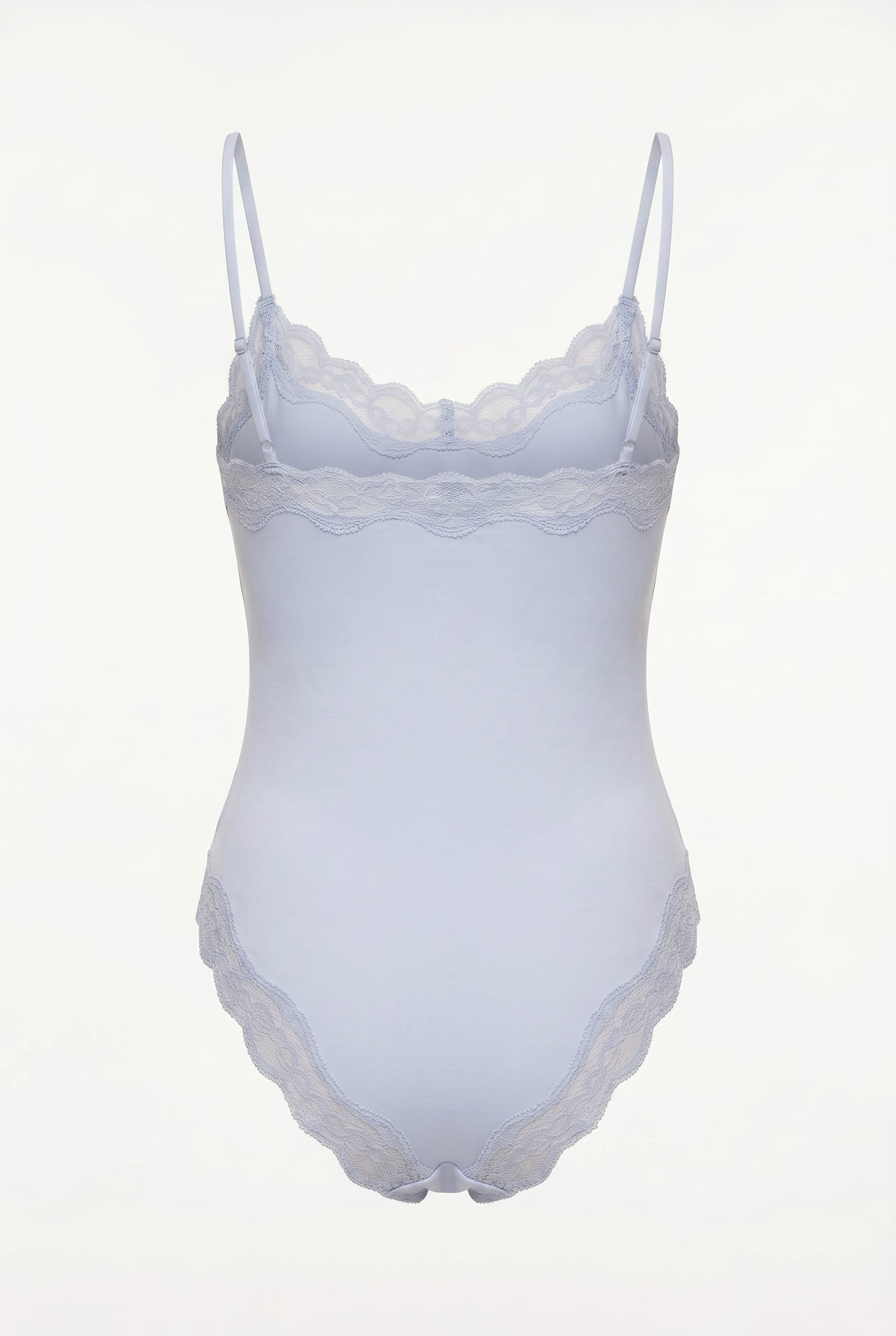 Pale Blue Lace Trim Cami Top