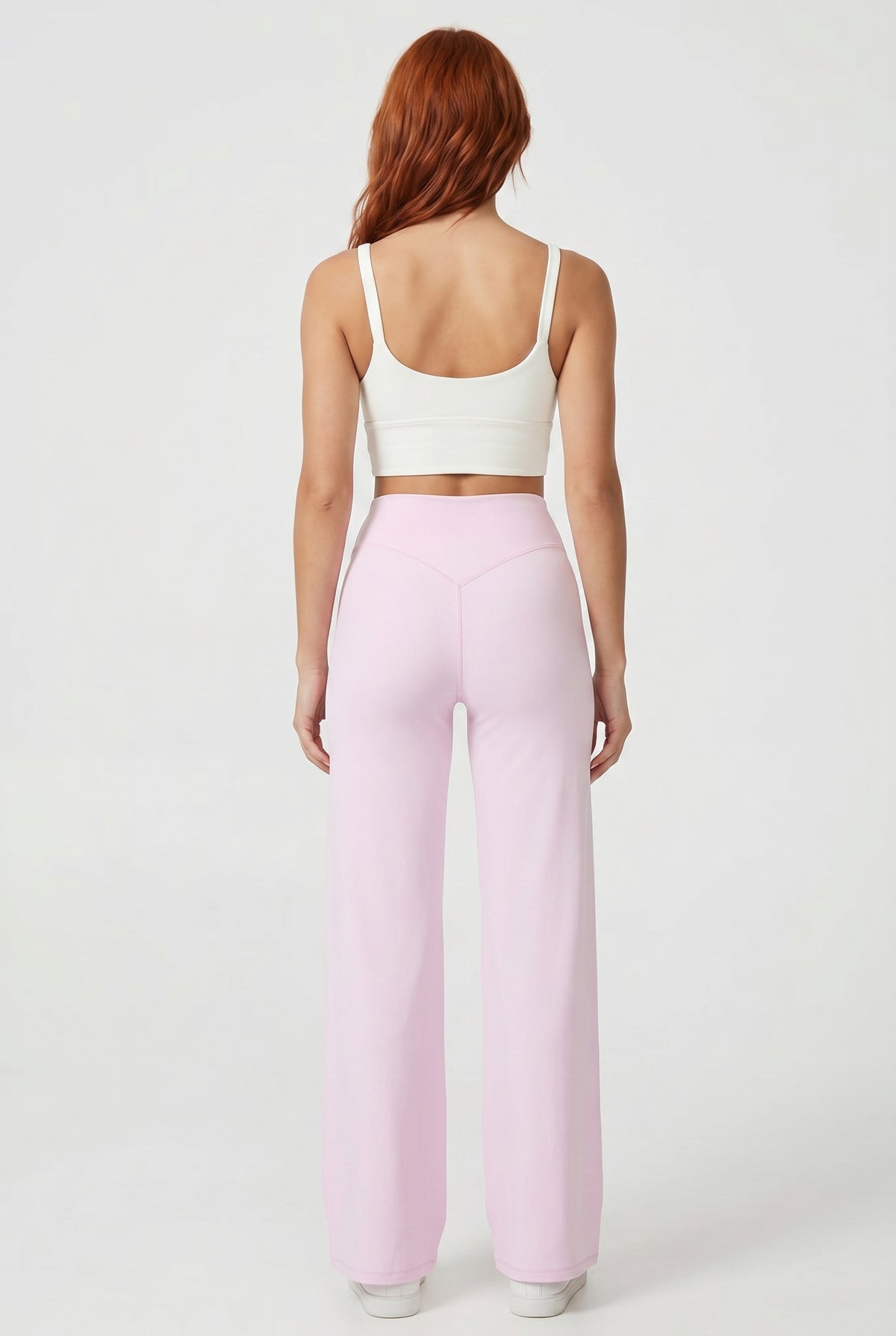 Pink Wide Leg Track Pants