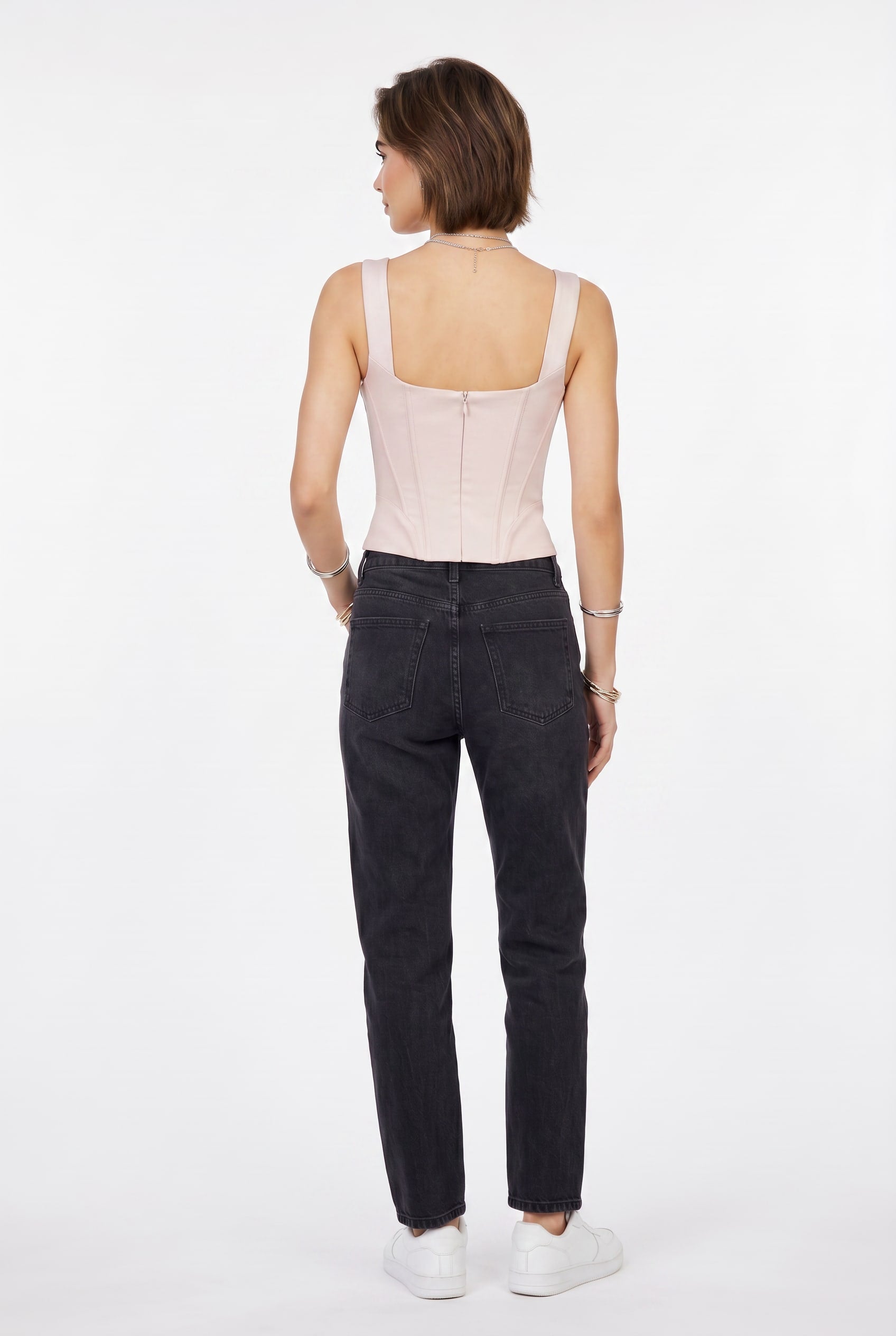 Blush Pink Structured Corset Top
