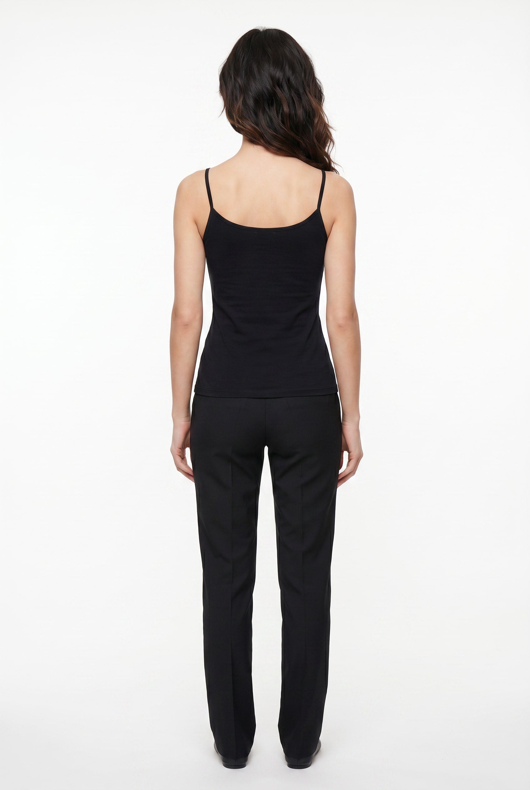 Black Embroidered Floral Cami Top