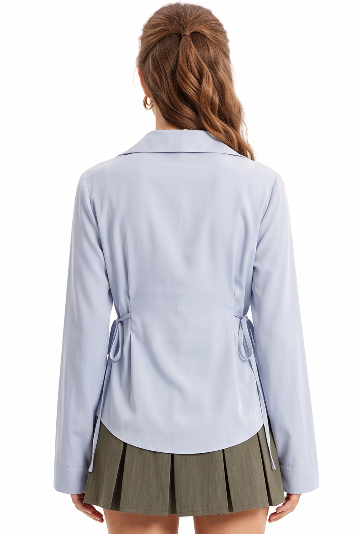 Sky Blue Relaxed Button-Down Shirt