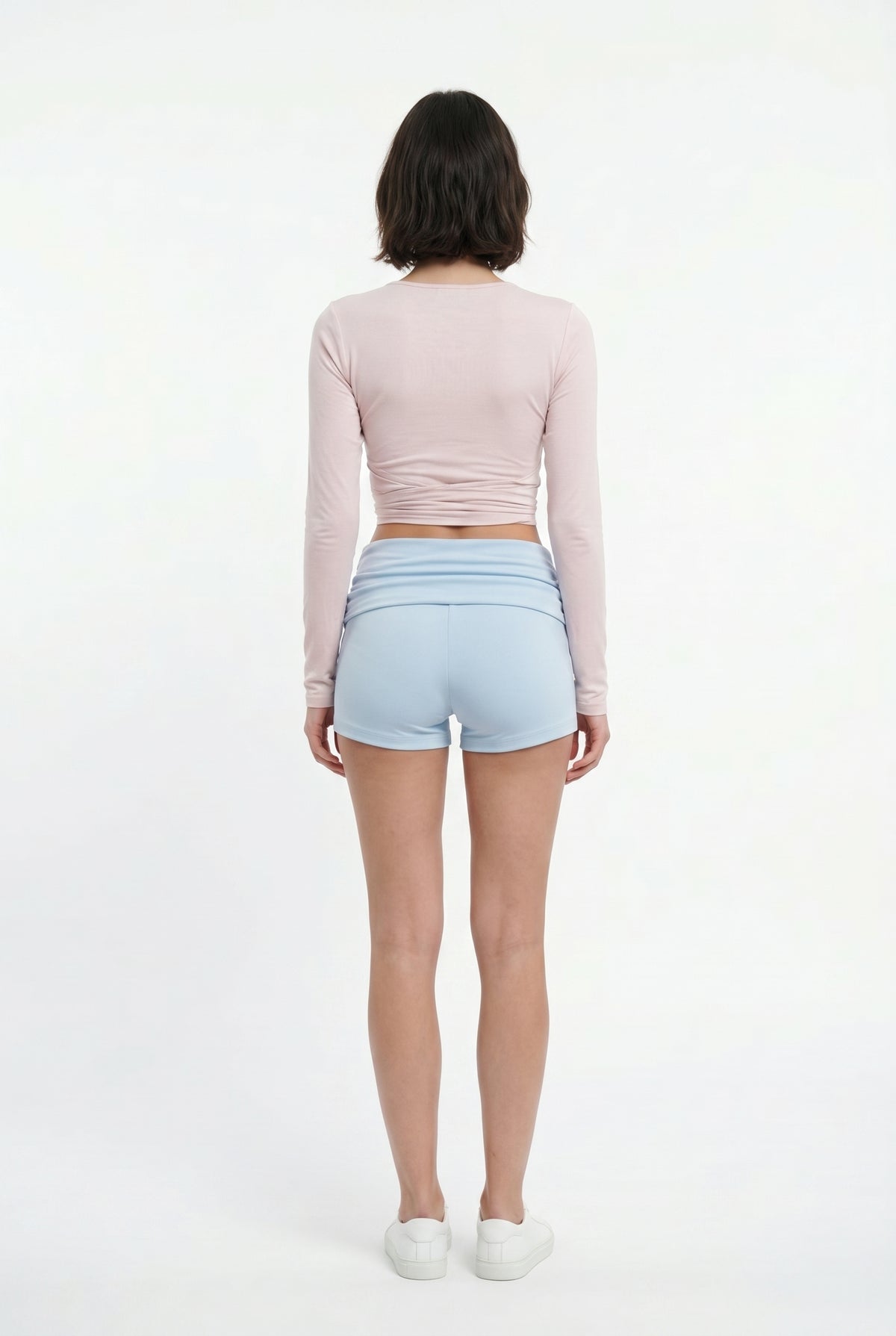 Blue Active Fold Mini Shorts
