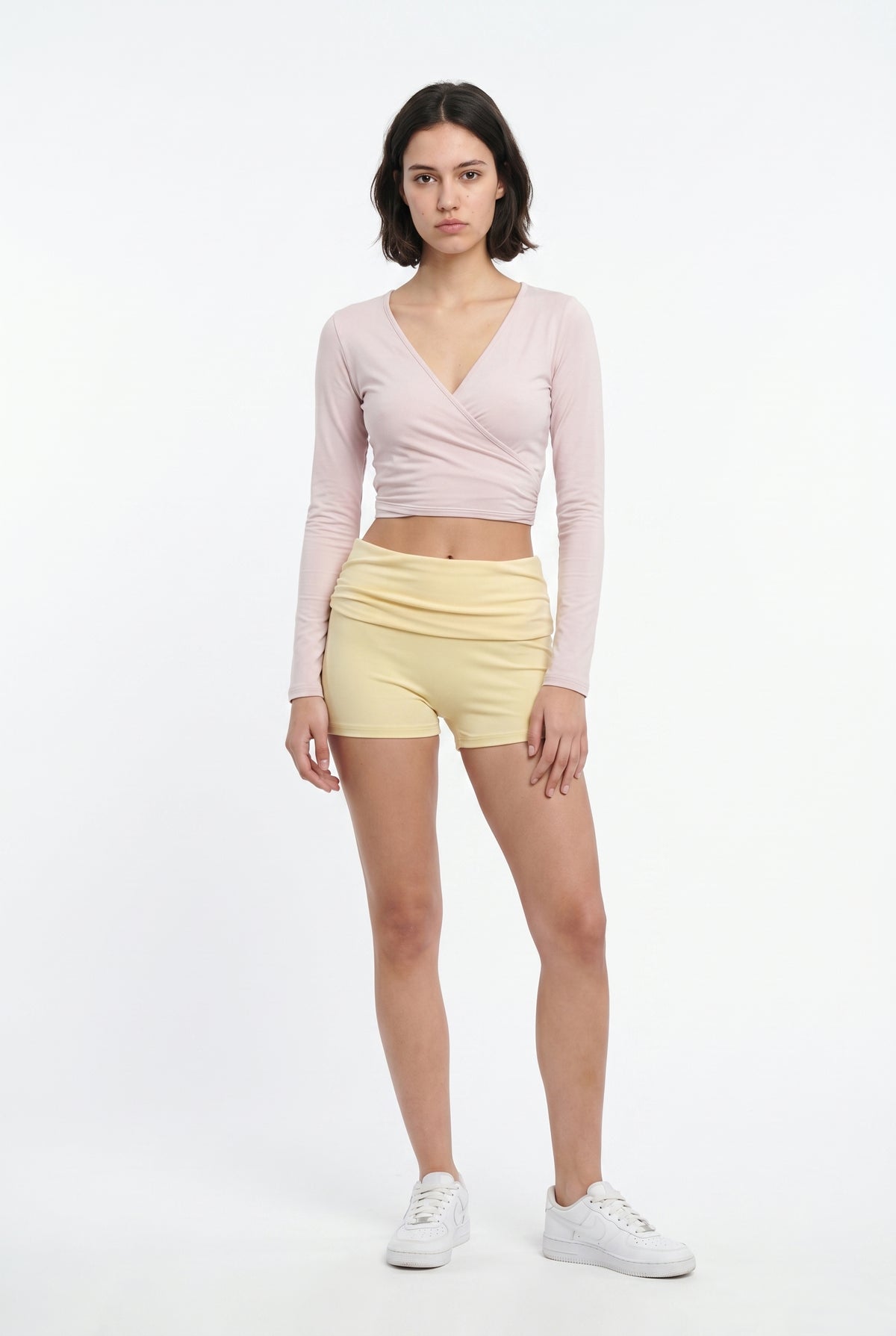 Yellow Active Mini Bike Shorts