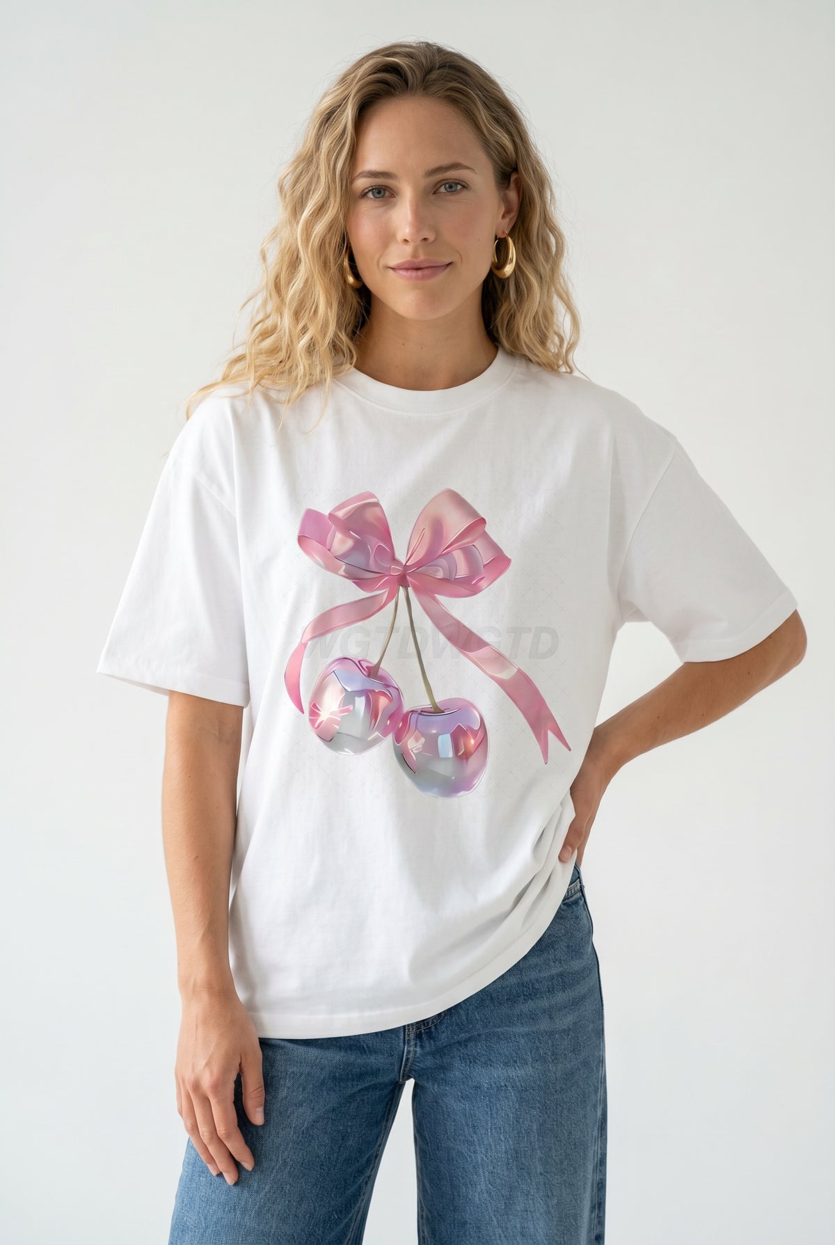 White Oversized Graphic Tee Shirt