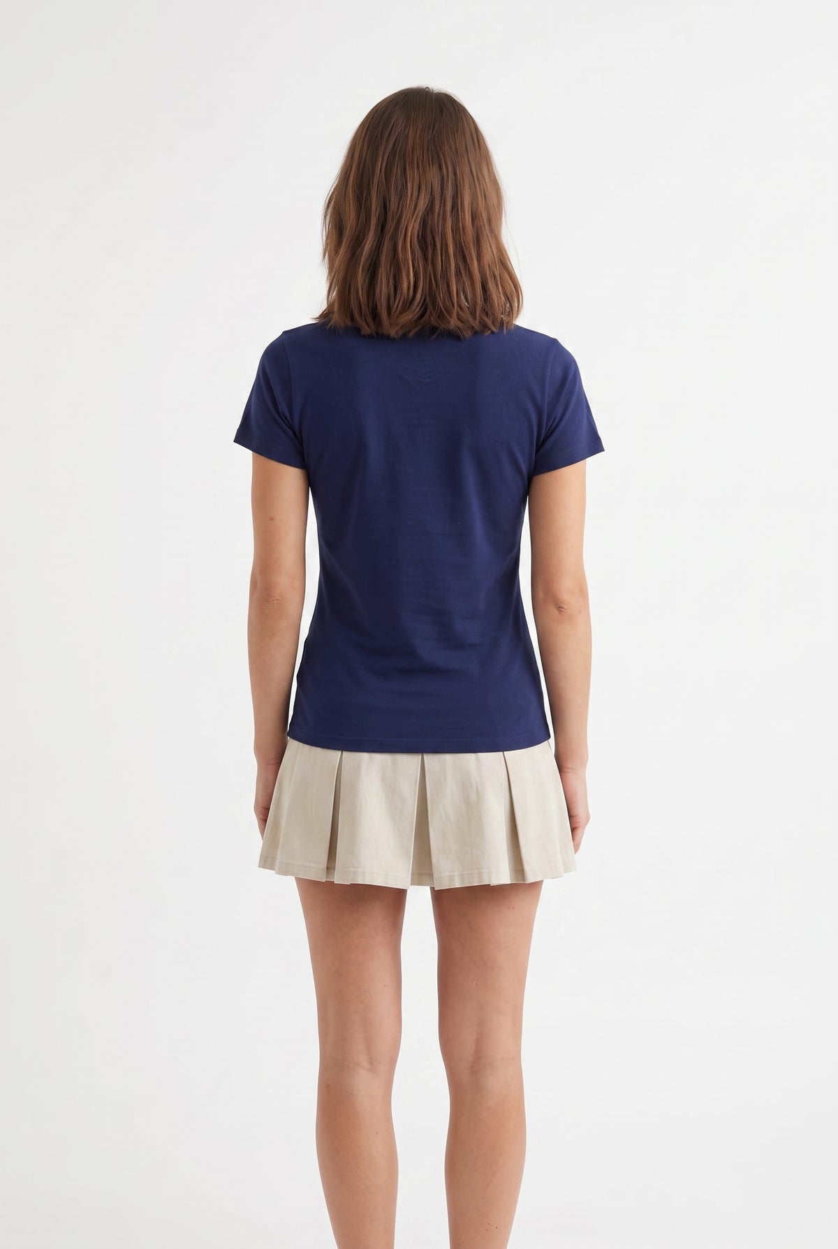 Navy Graphic V-Neck T-Shirt