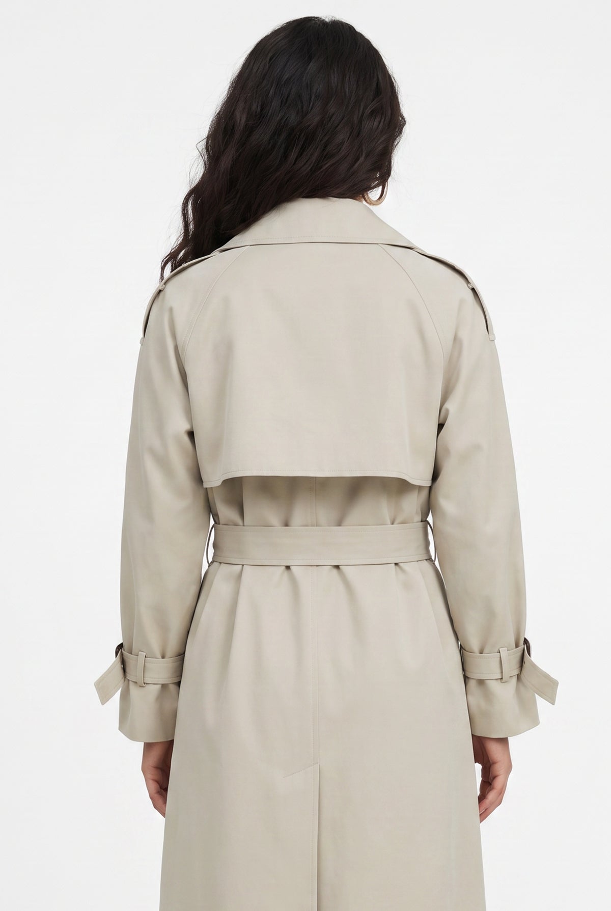 Stone Double-Breasted Longline Trench