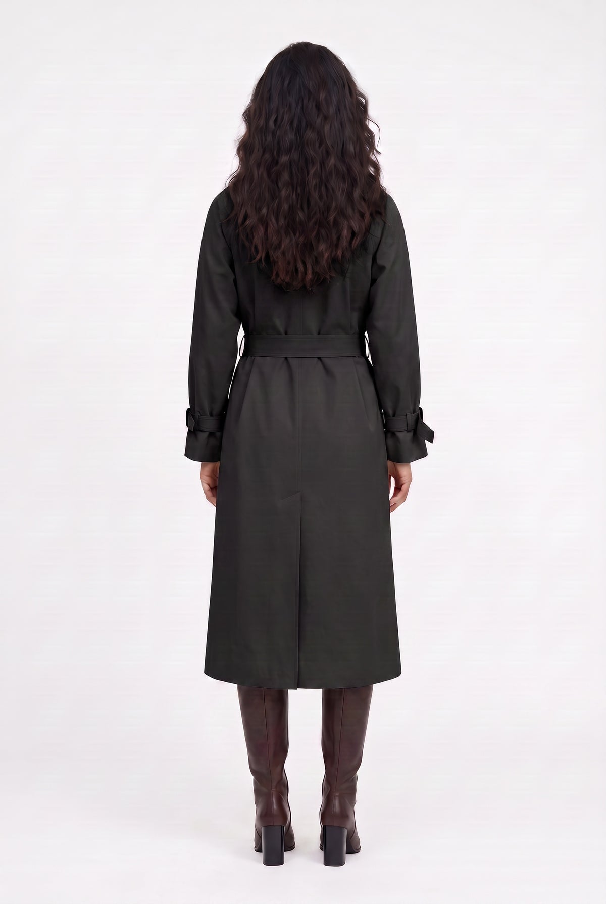 Stone Double-Breasted Longline Trench