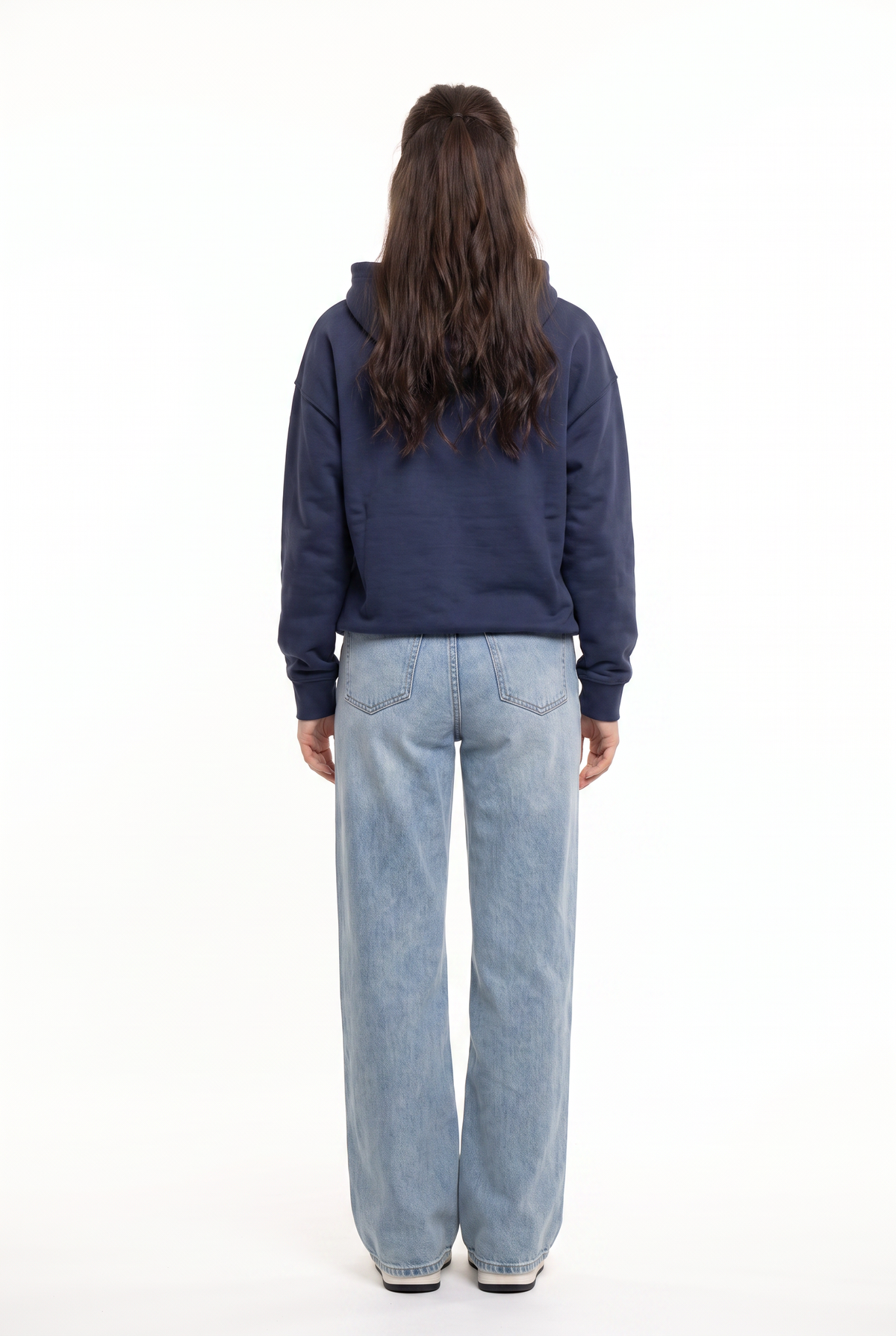 Navy Oversized Cotton Hoodie