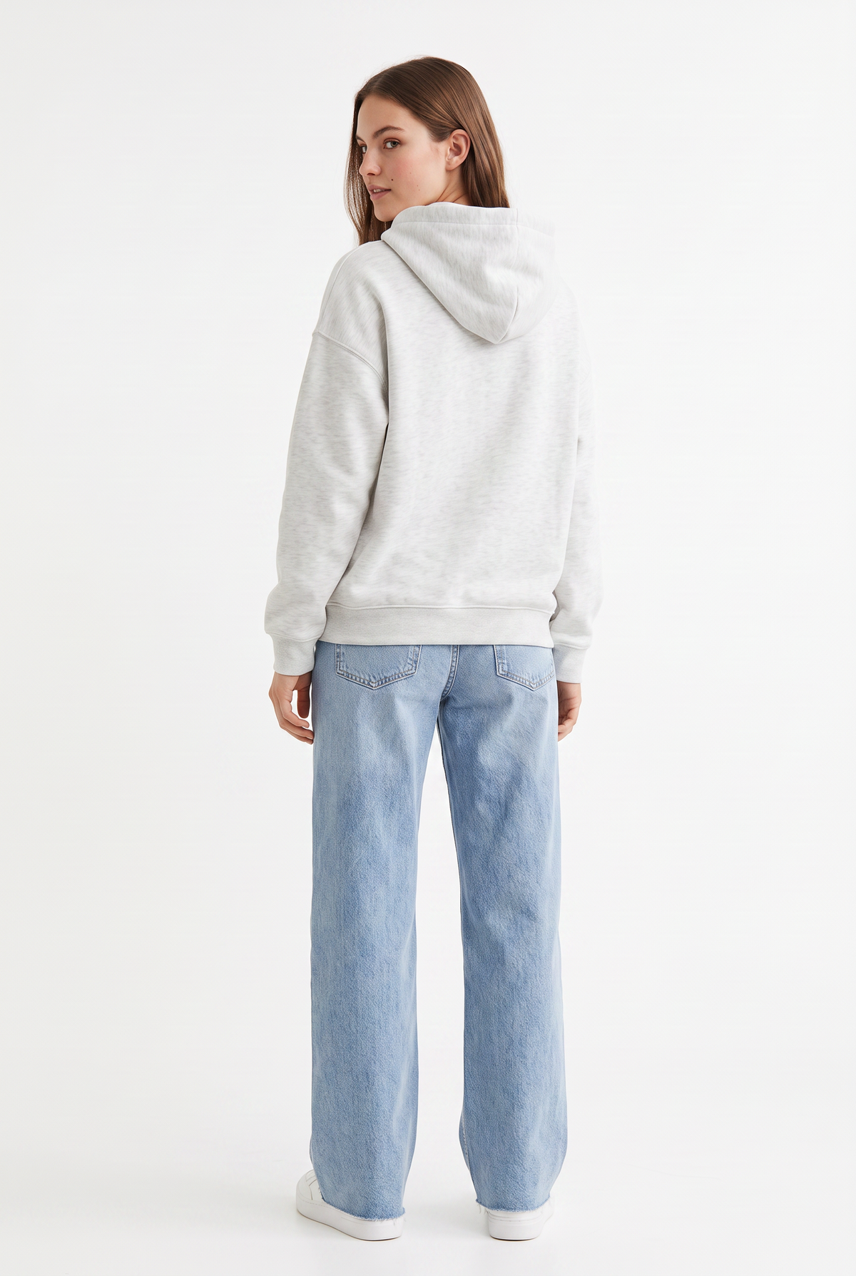 Gray NYC Graphic Oversized Hoodie