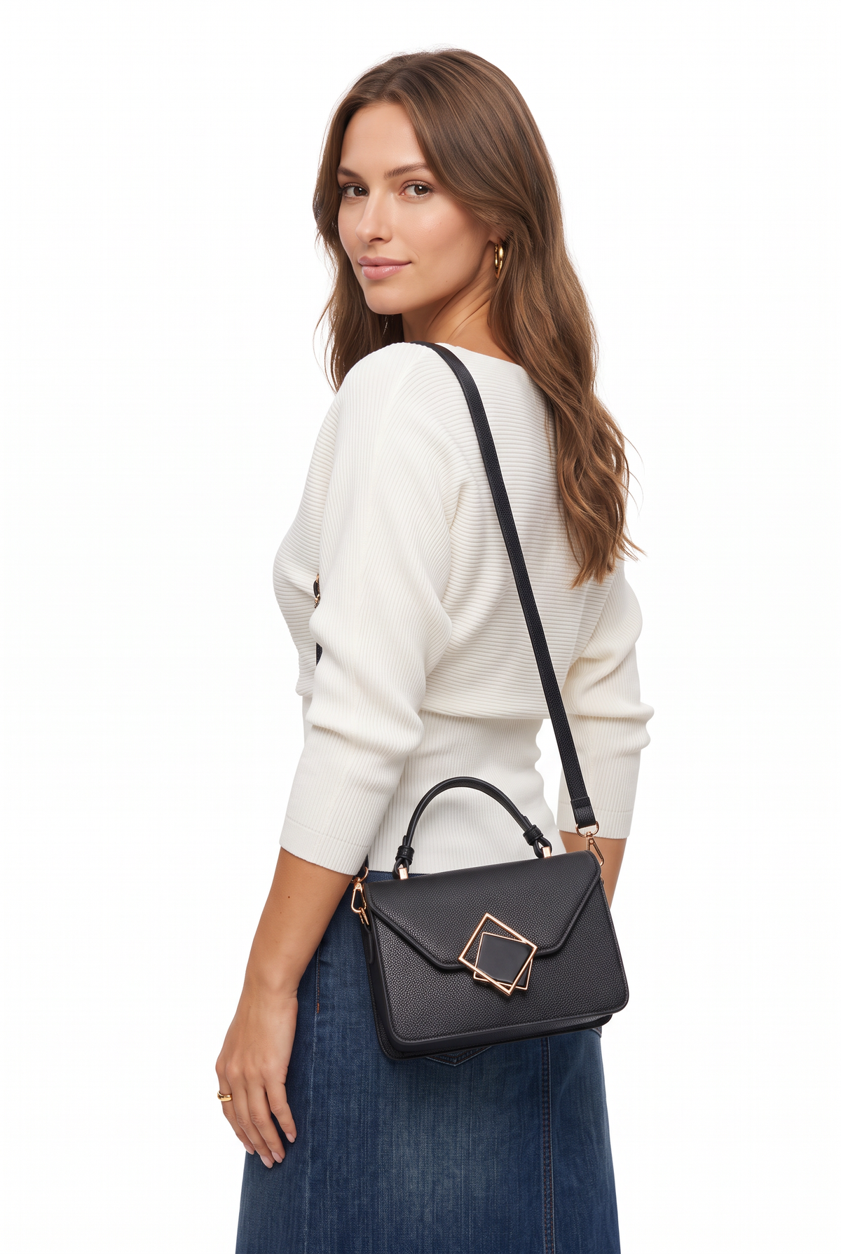 Beige Ribbed Bateau Neck Sweater