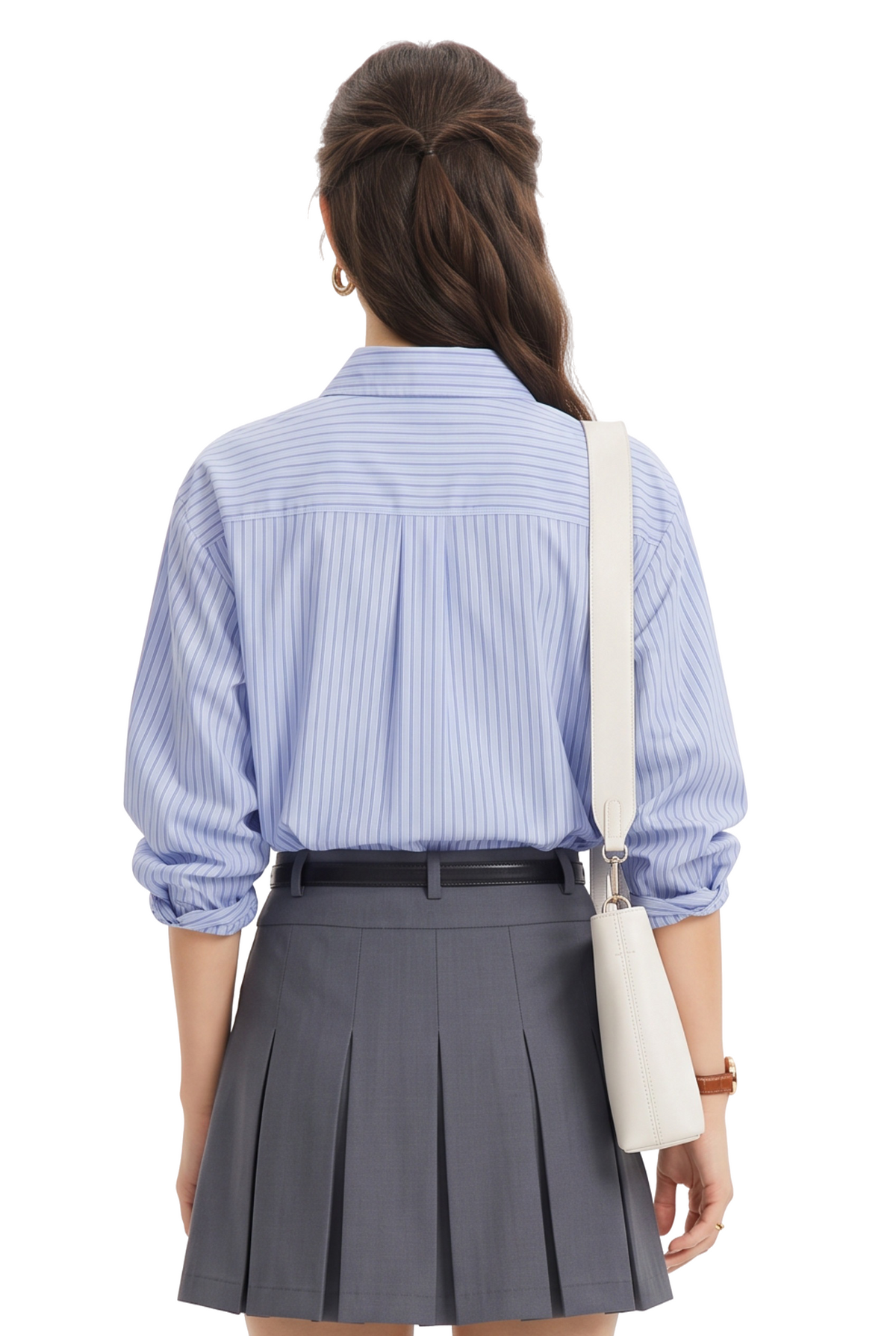 Blue Striped Linen Button-Down Shirt