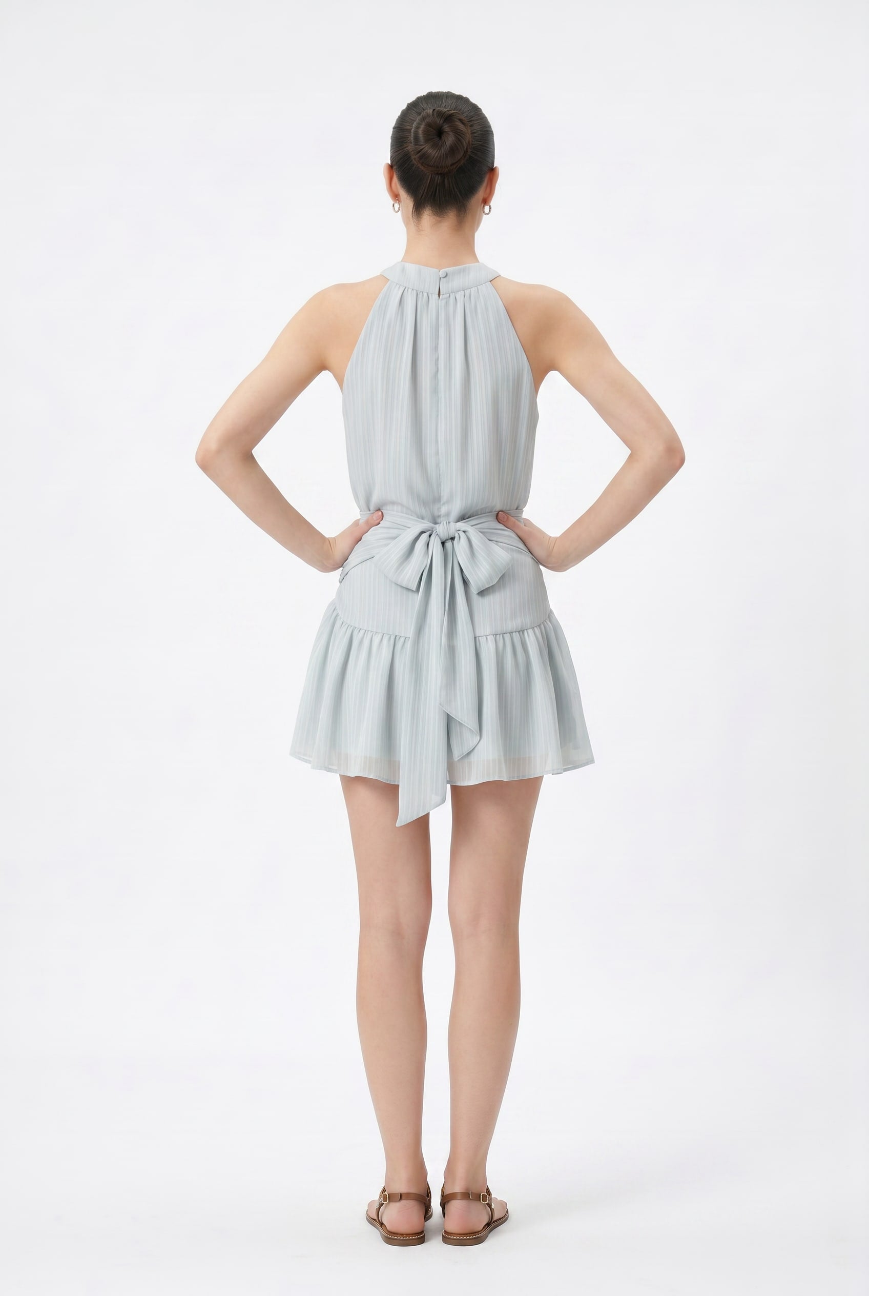 Mint Halter Neck Mini Dress