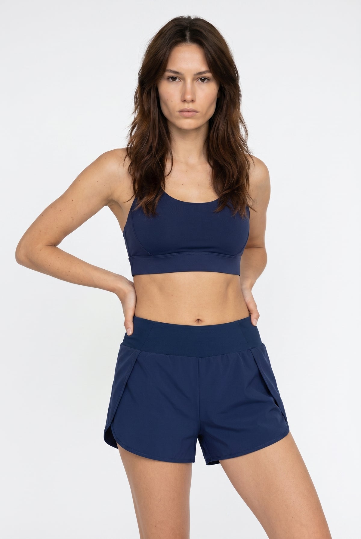 Navy Active Running Shorts Women
