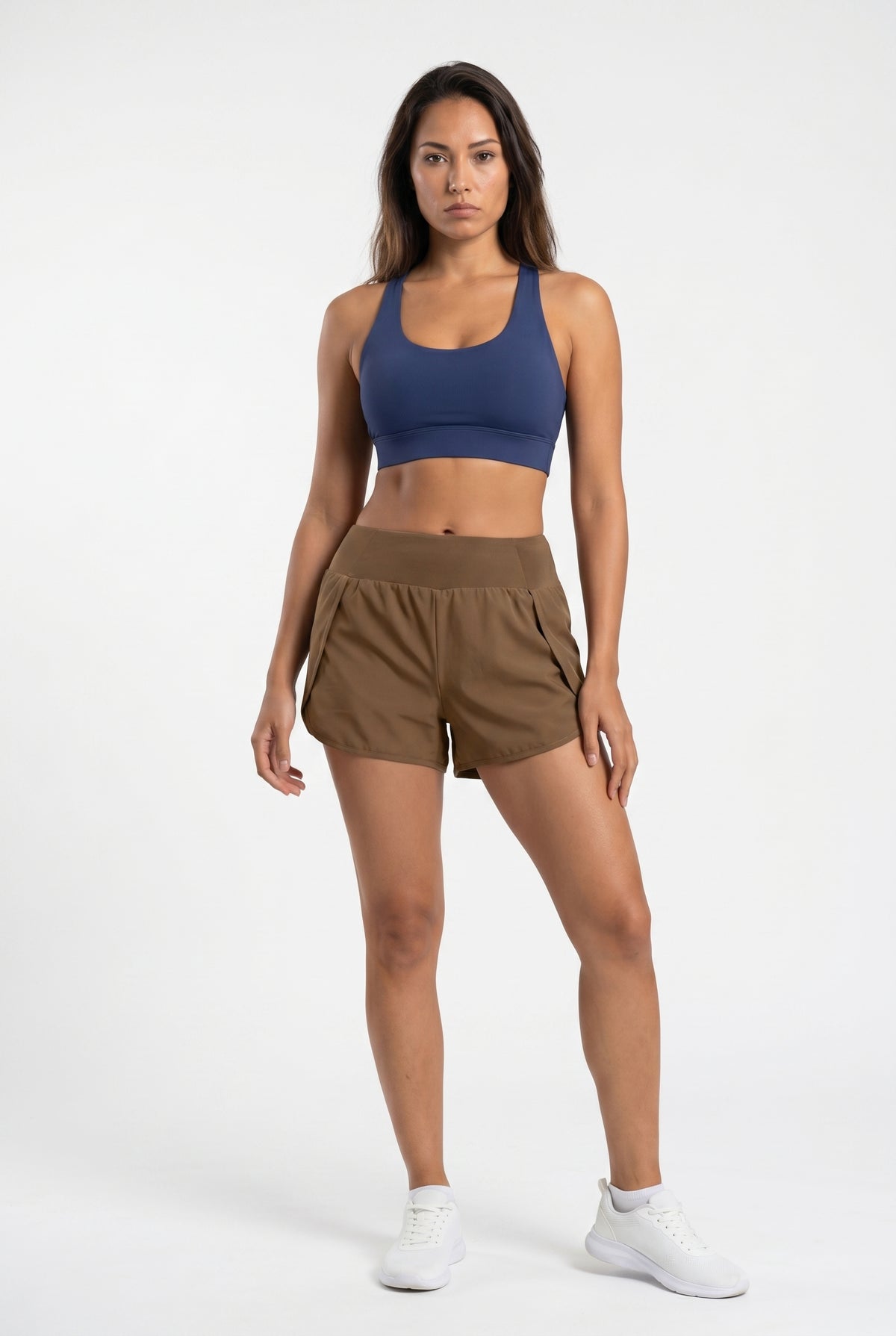 Brown Relaxed Fit Running Shorts