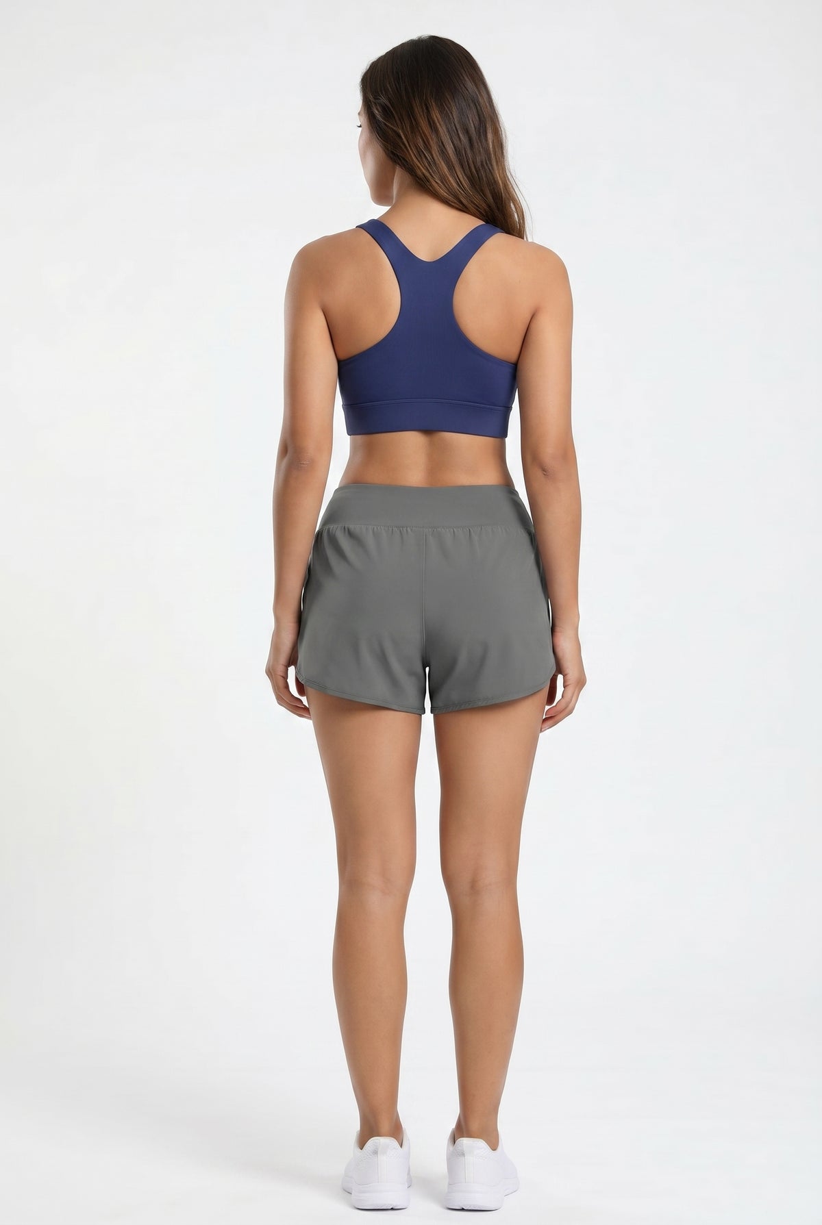 Gray Relaxed Fit Running Shorts