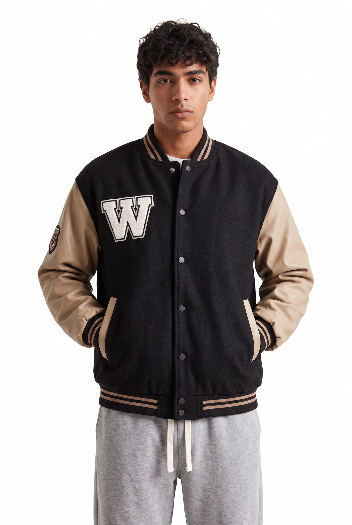 Varsity Black Letterman Jacket