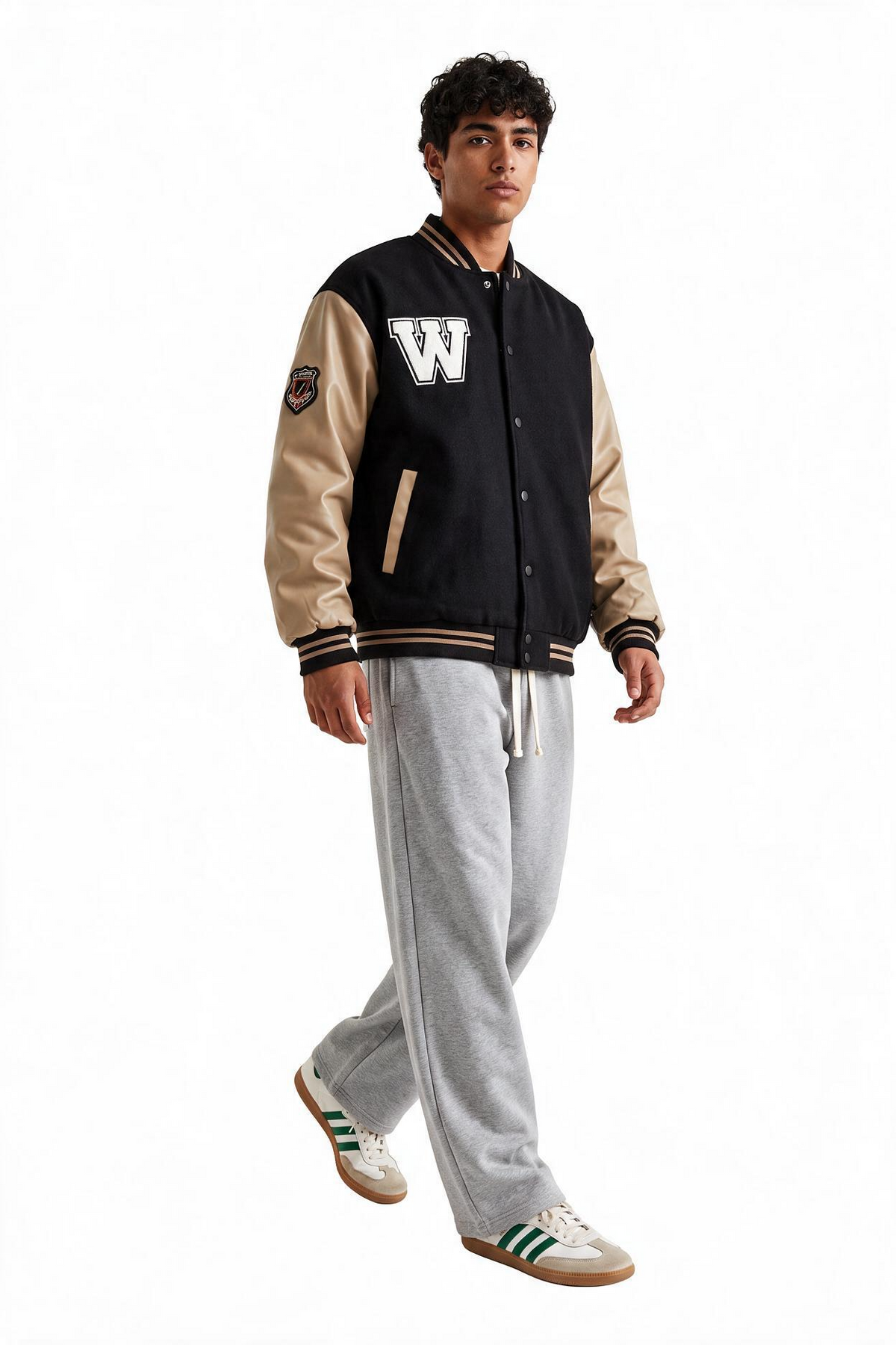 Varsity Black Letterman Jacket