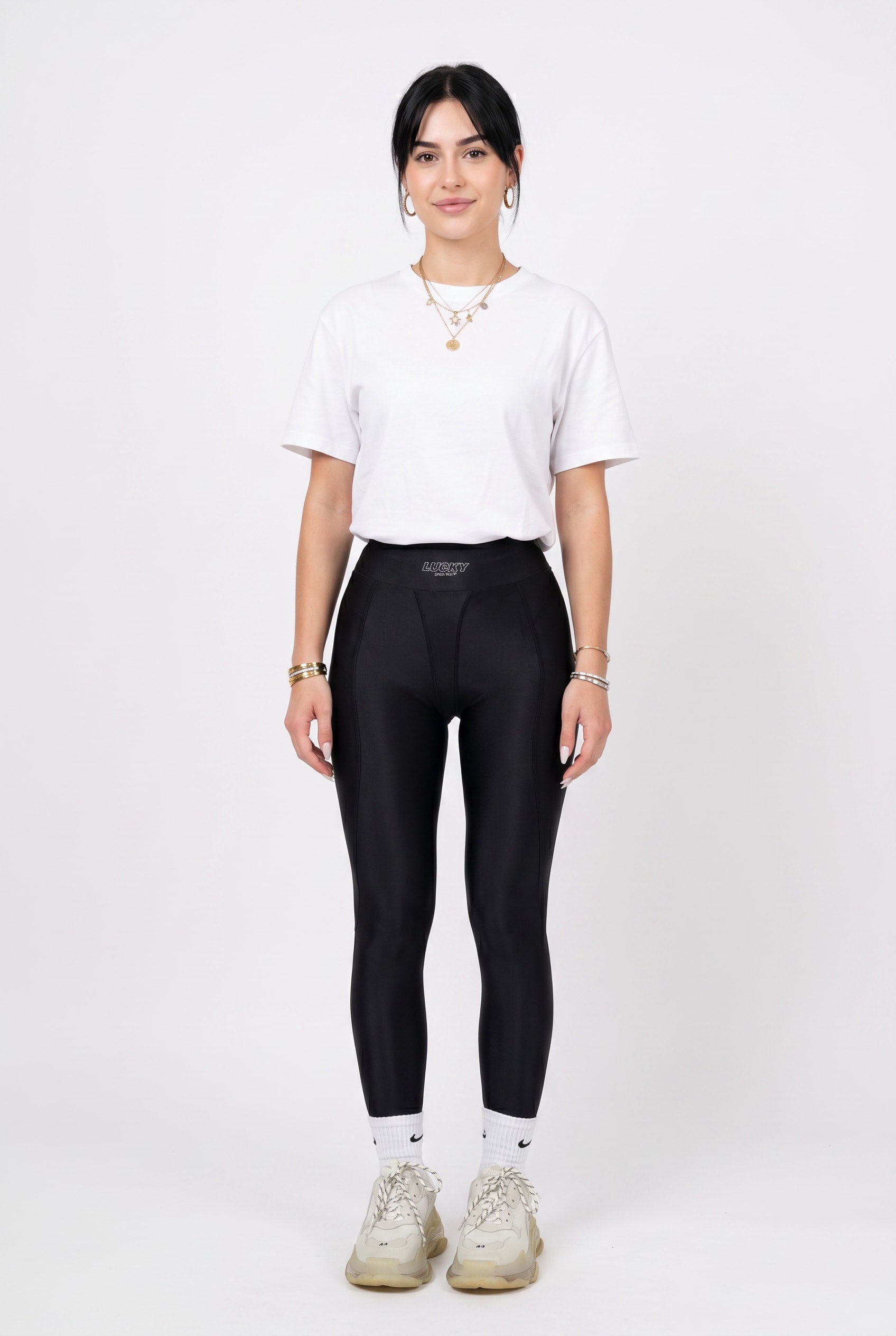 Black High-Shine Performance Leggings