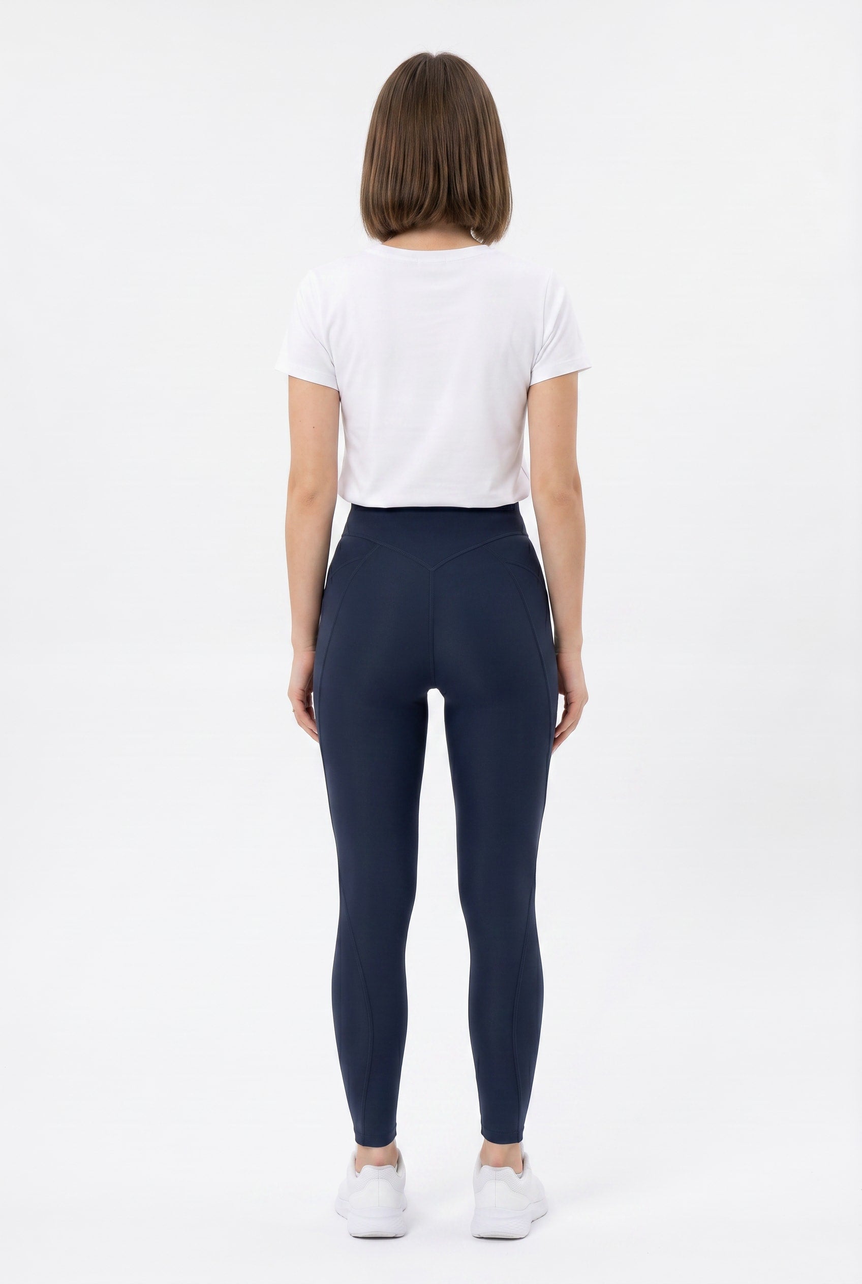 Navy High-Waisted Compression Active Leggings