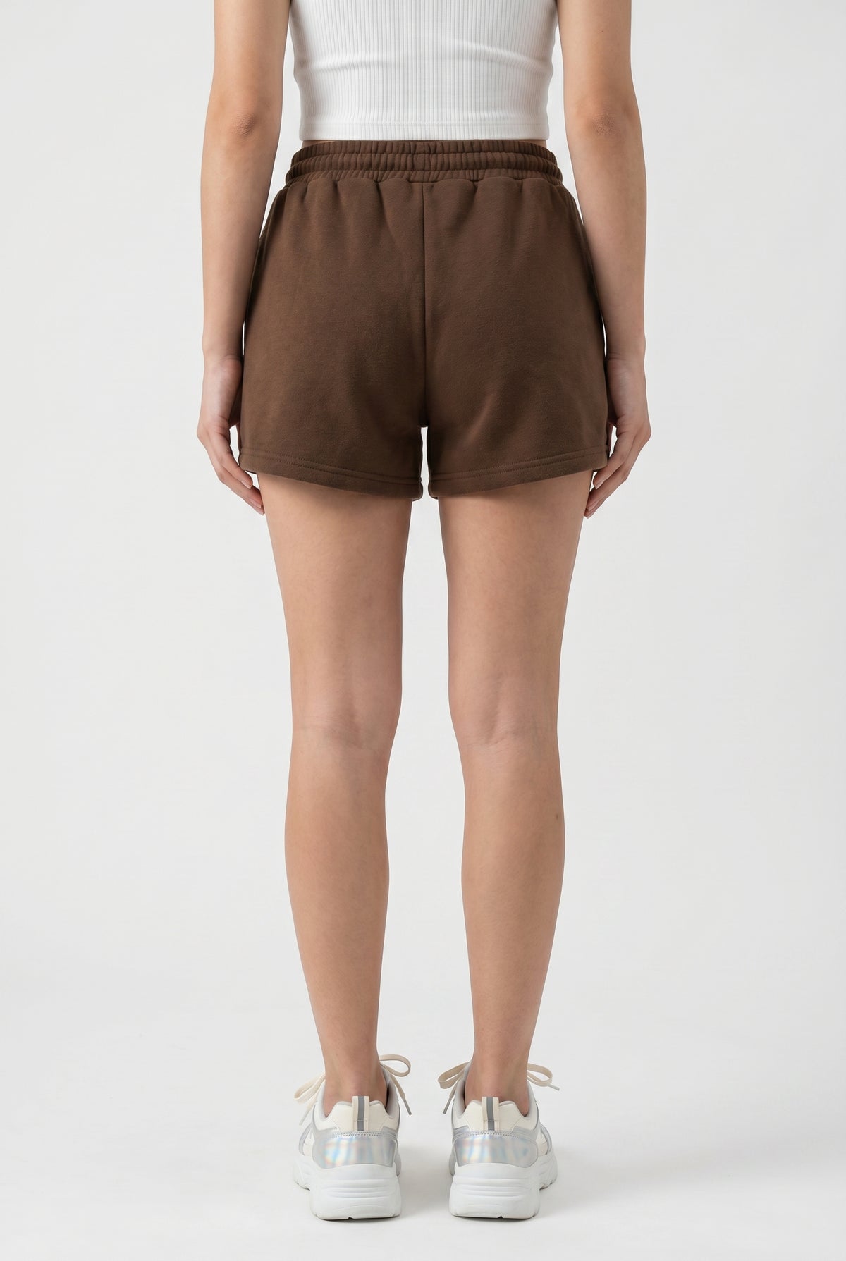 Brown Relaxed Fleece Sweat Shorts
