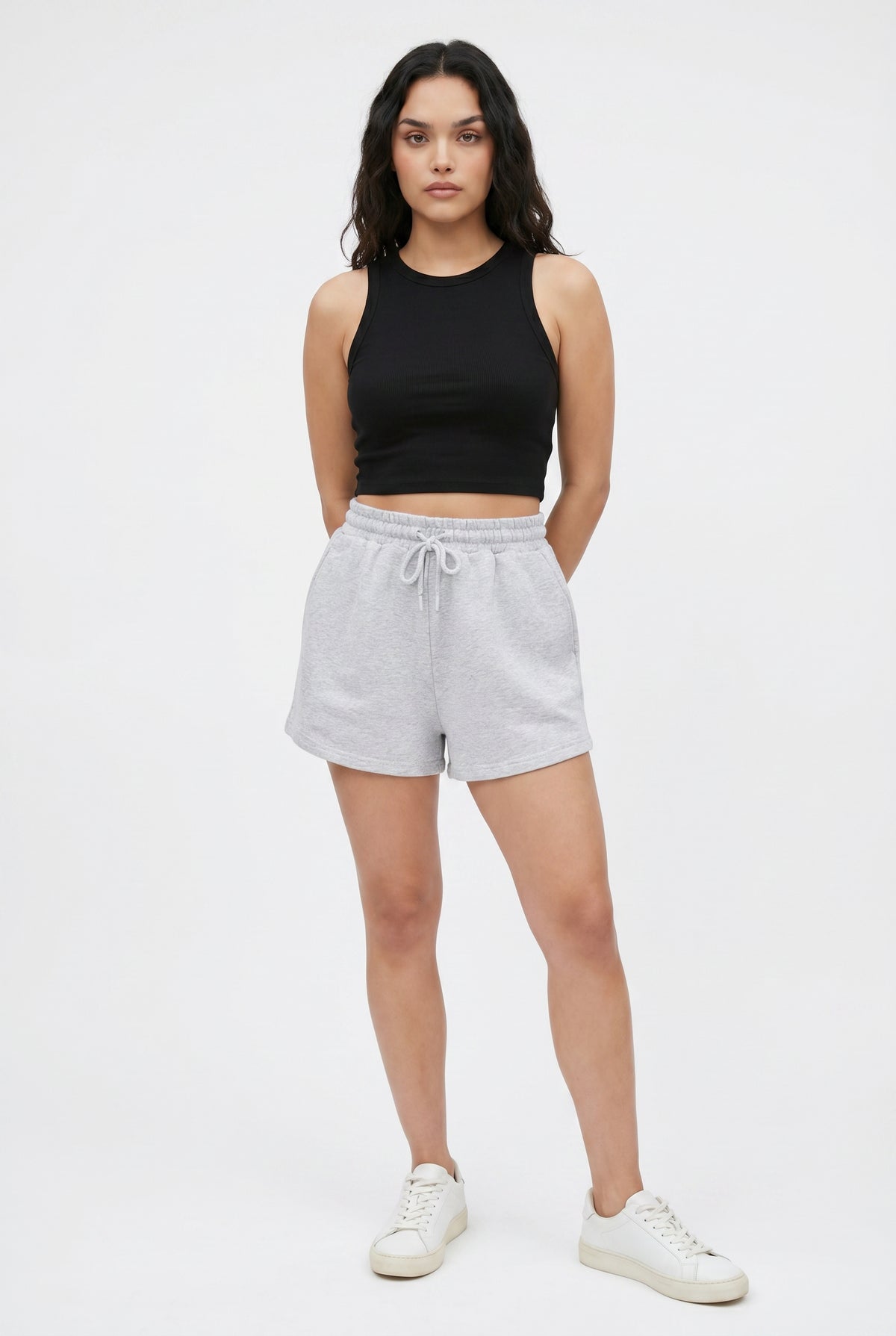 Gray Relaxed Fleece Sweat Shorts