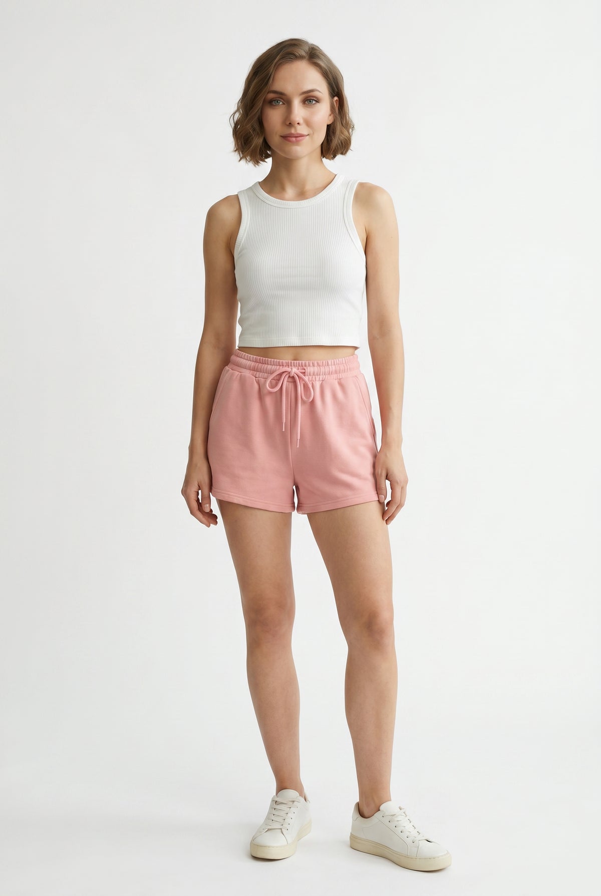 Pink Relaxed Fleece Sweat Shorts
