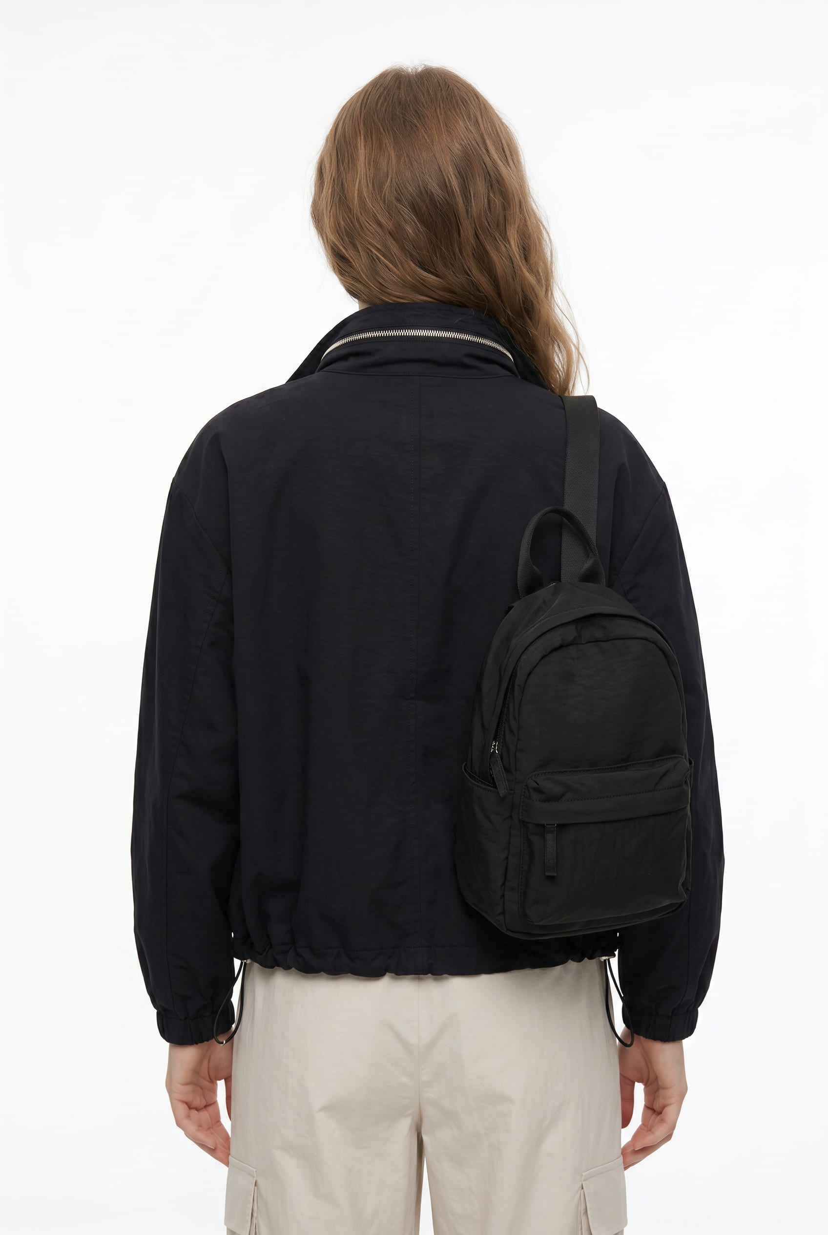 Black Utility Trench Jacket
