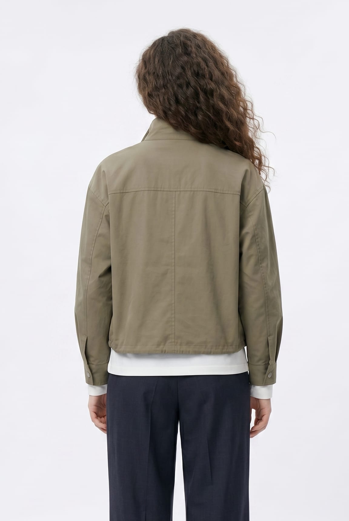 Olive Green Utility Trench Jacket