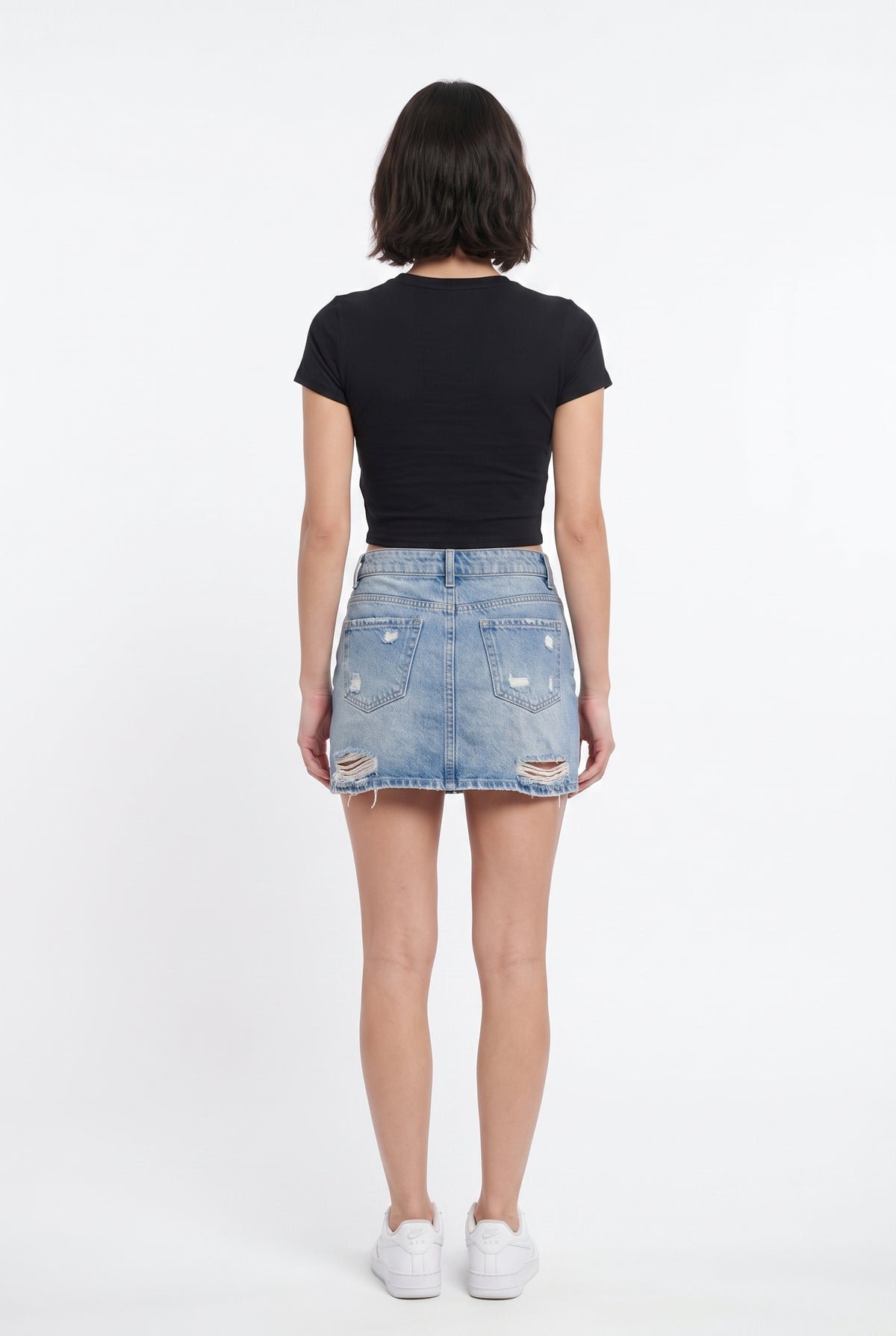 Black Graphic Crop T-Shirt