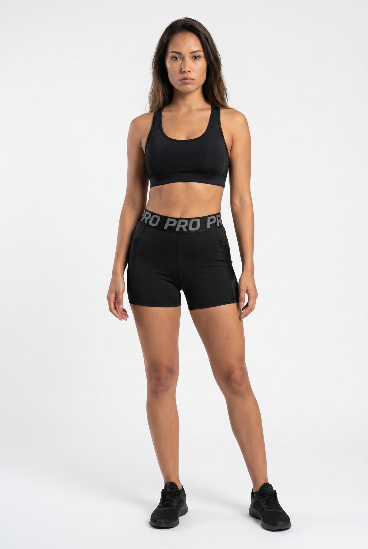 Black Active Compression Mini Shorts