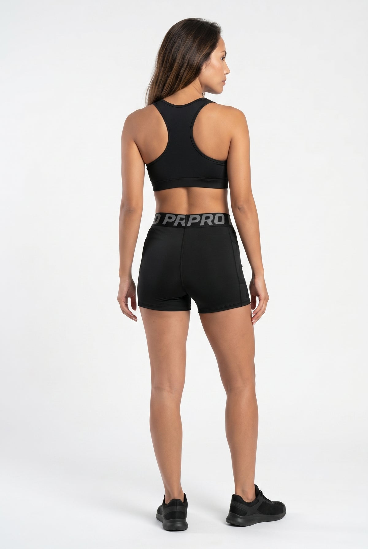 Black Active Compression Mini Shorts