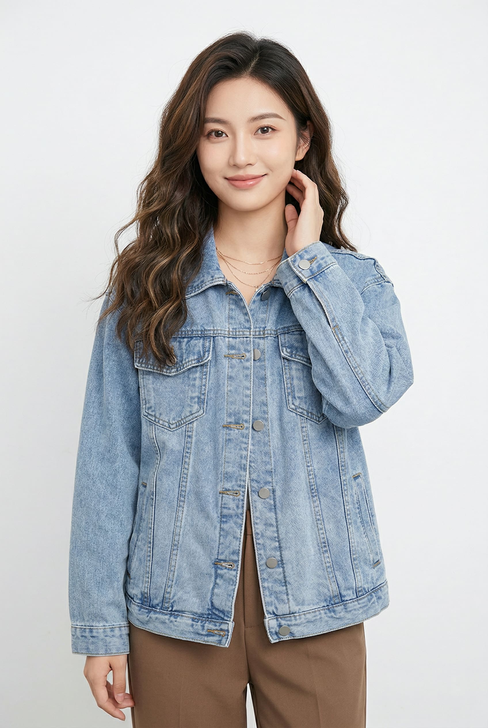 Light Wash Oversized Denim Jacket