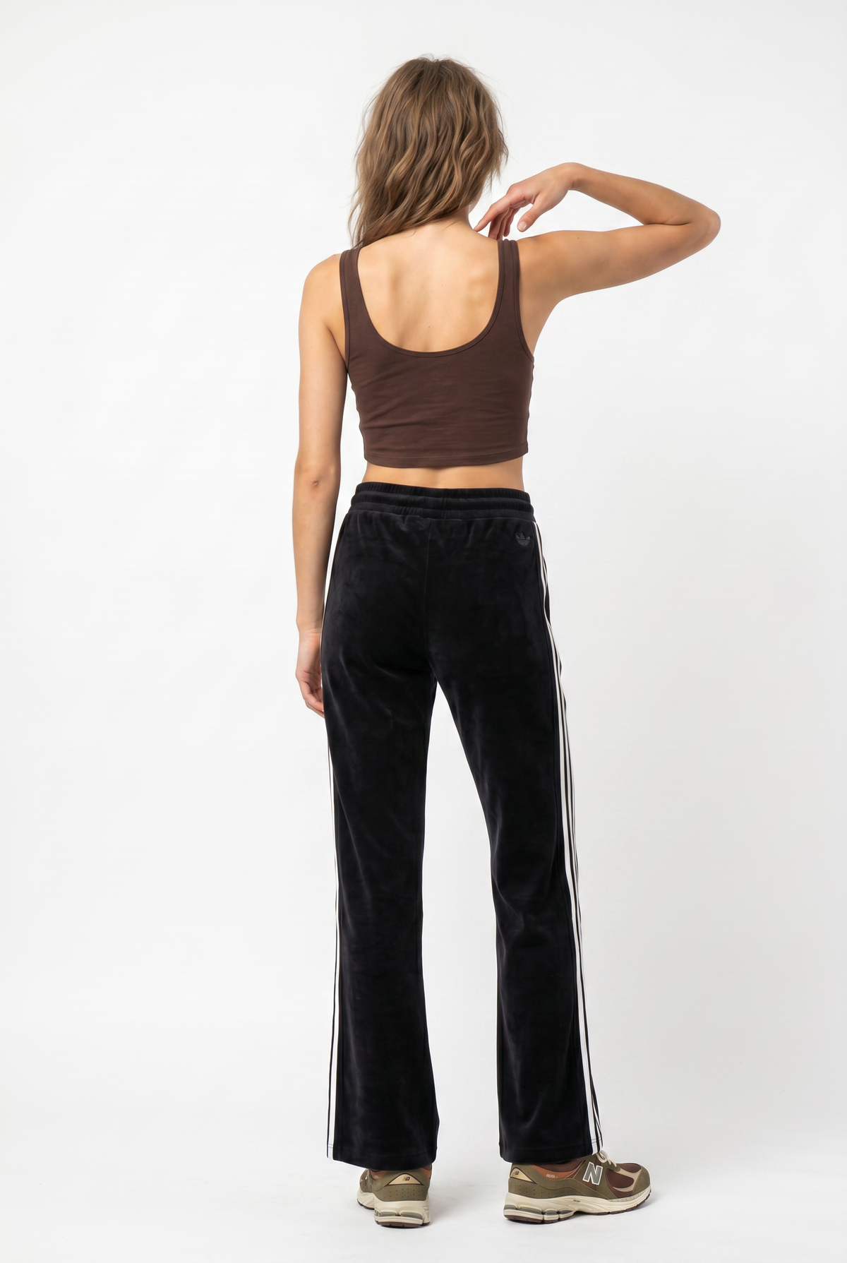 Black Velour Wide Leg Pants