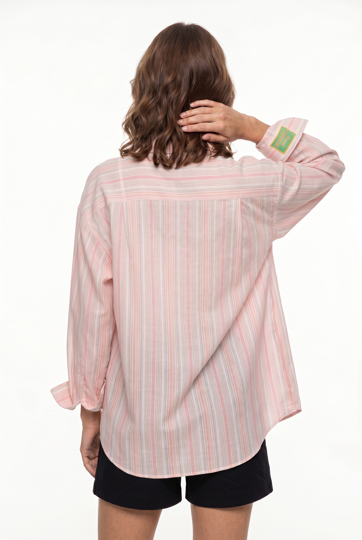 Pink Striped Oversized Casual Shirt