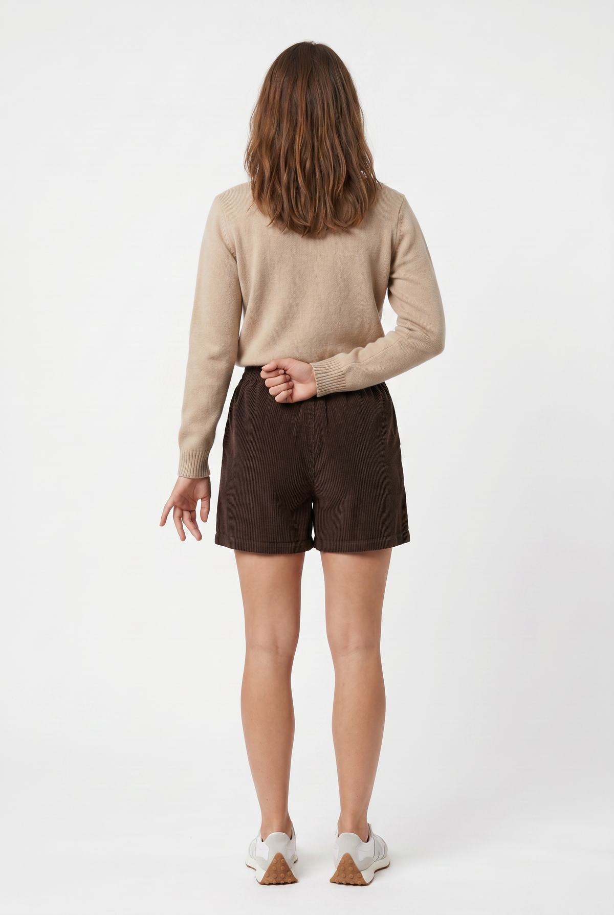 Black Corduroy Relaxed Mini Shorts