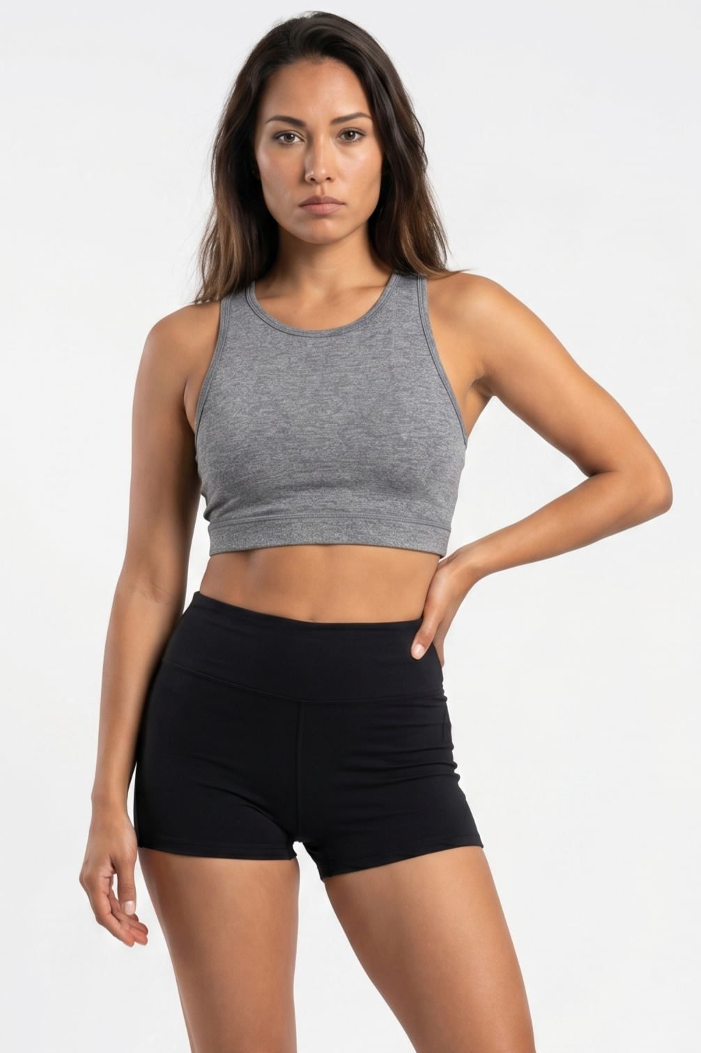 Black Active Biker Shorts Nylon