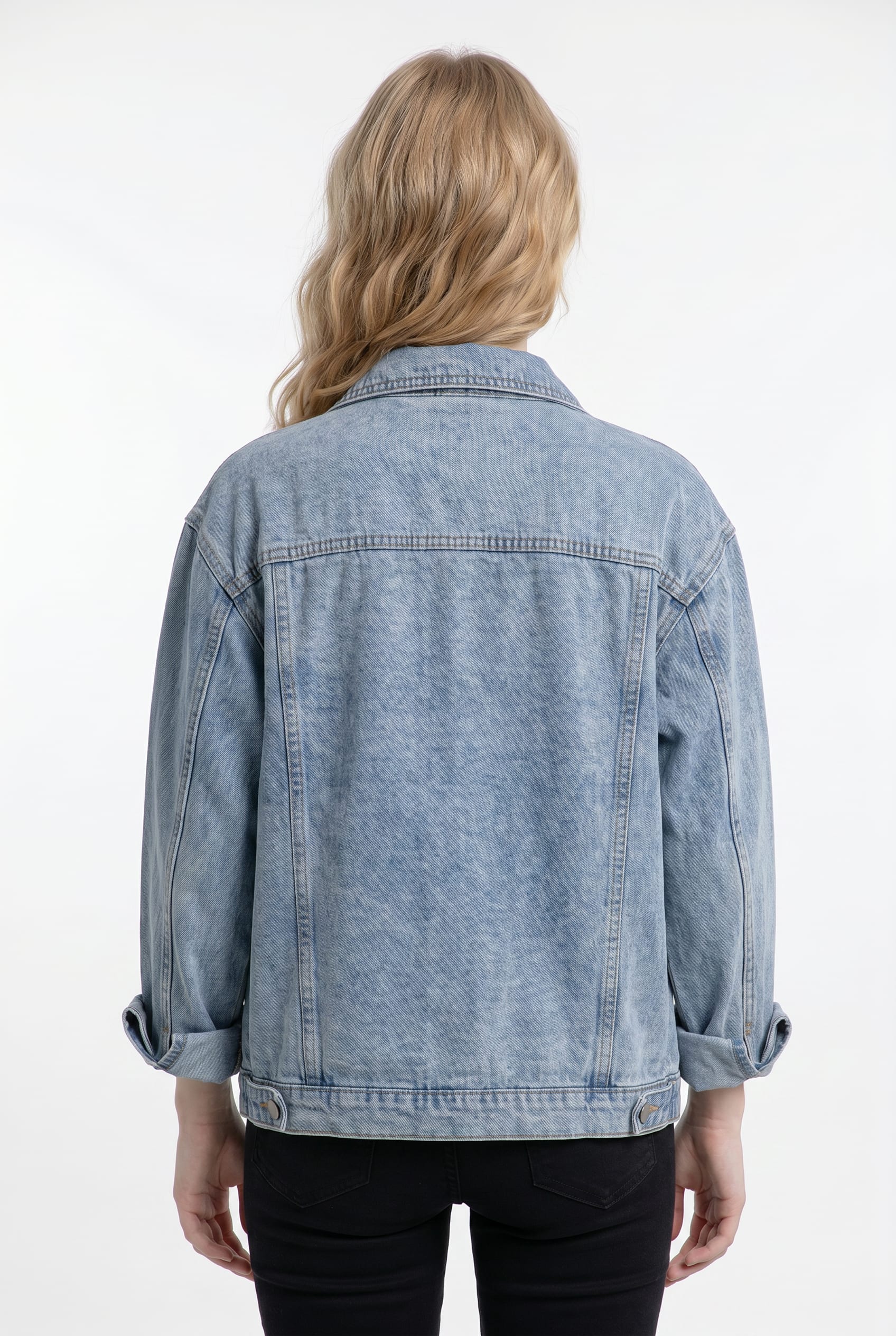 Light Wash Oversized Denim Jacket