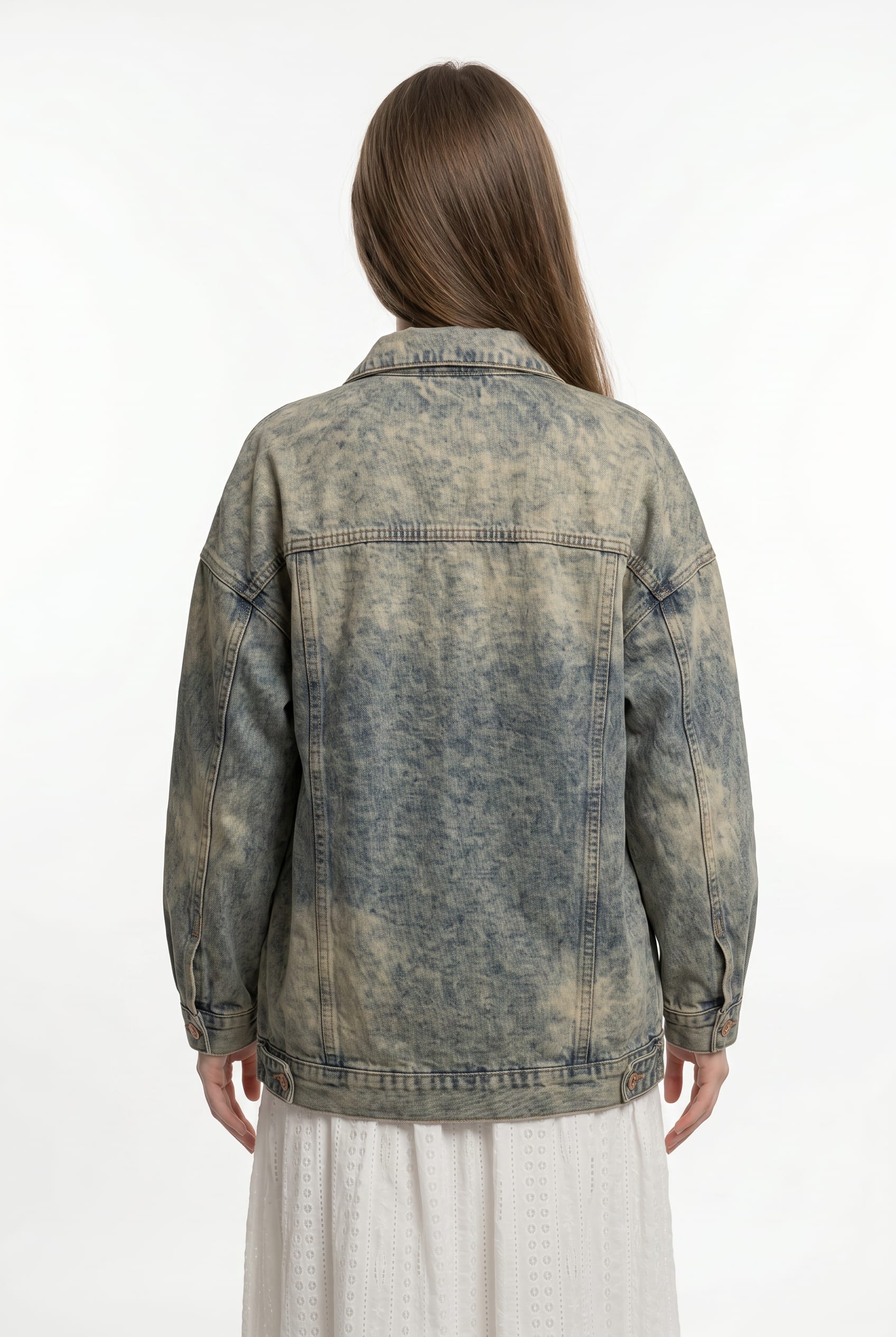Acid Wash Oversized Denim Jacket