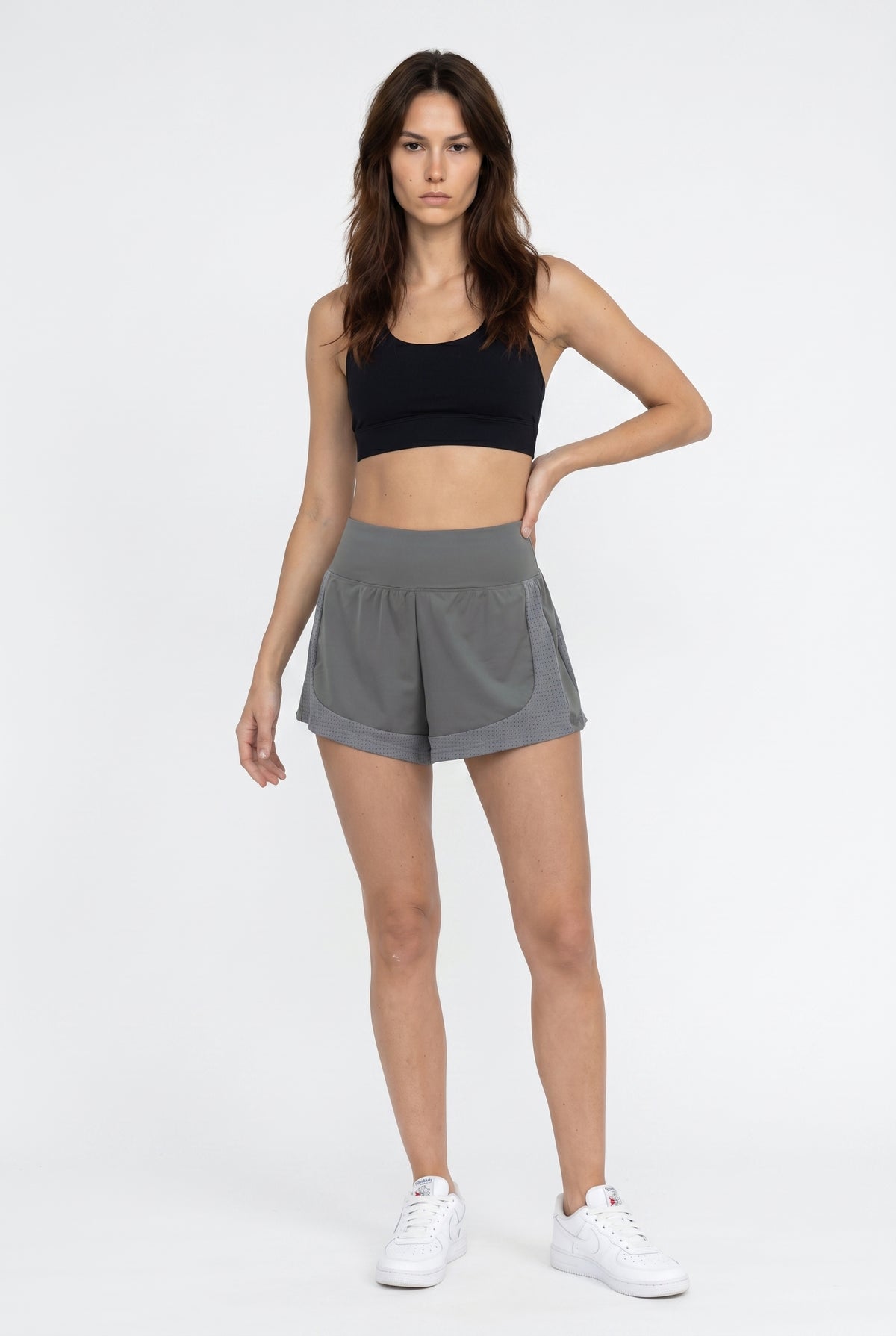 Gray Active Running Shorts