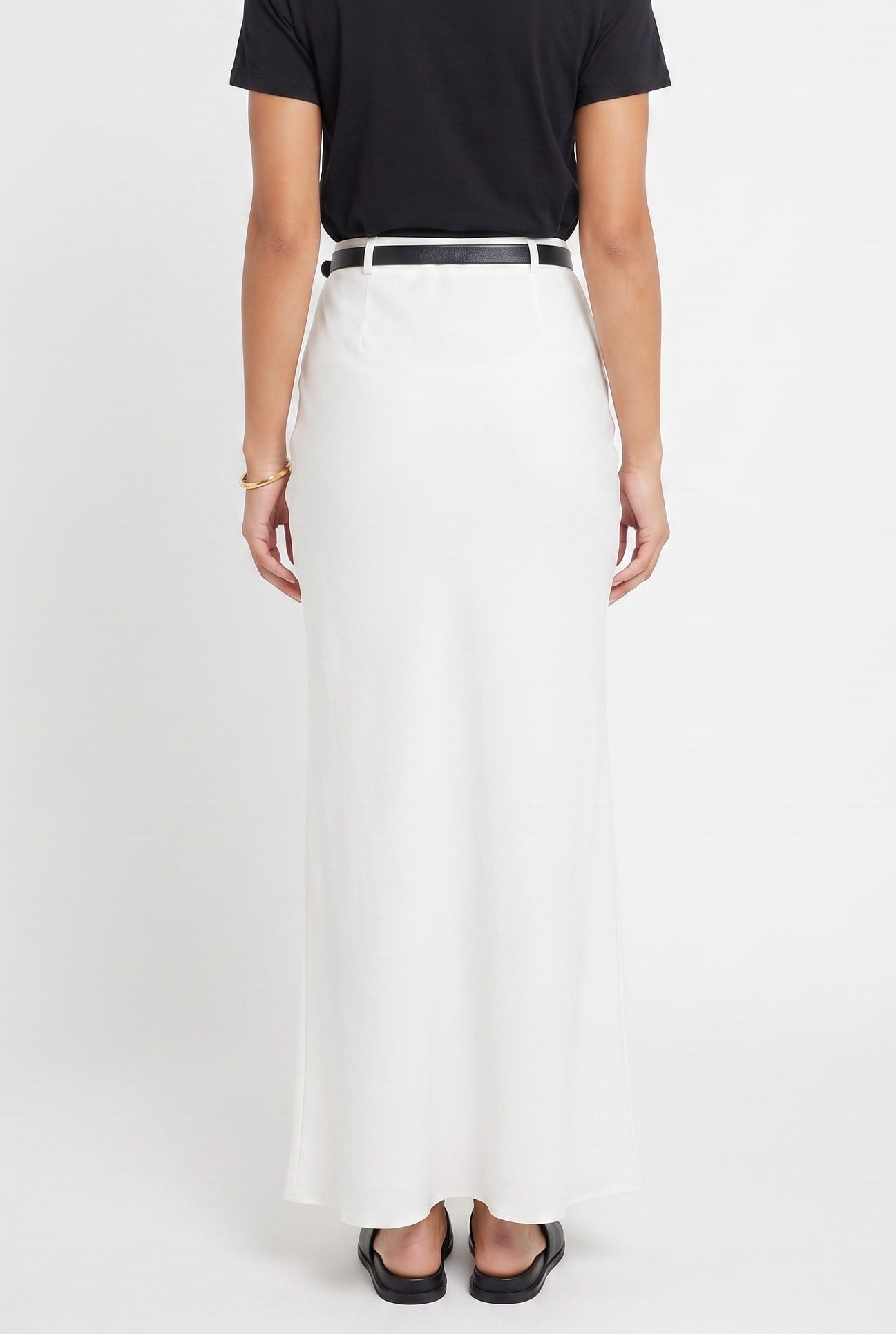 White Flowing Maxi Skirt