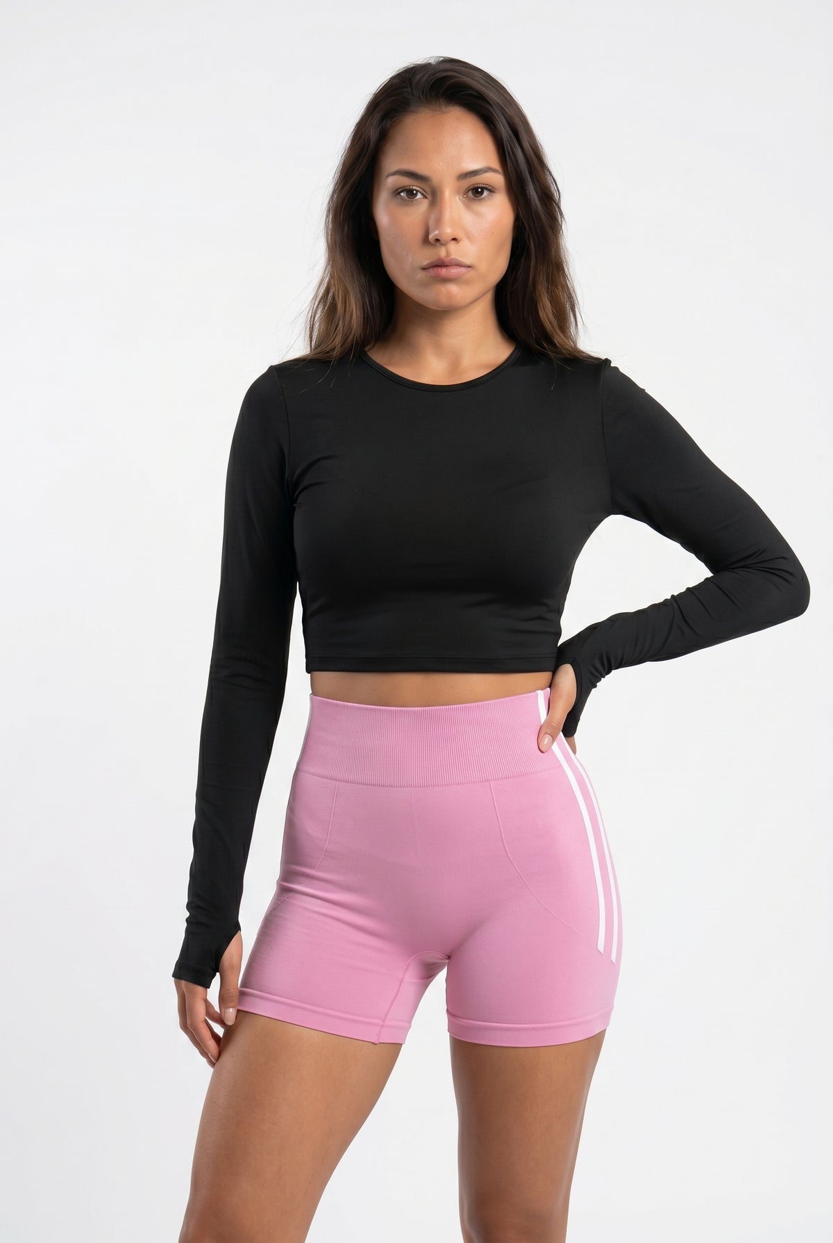 Pink High Waist Biker Shorts