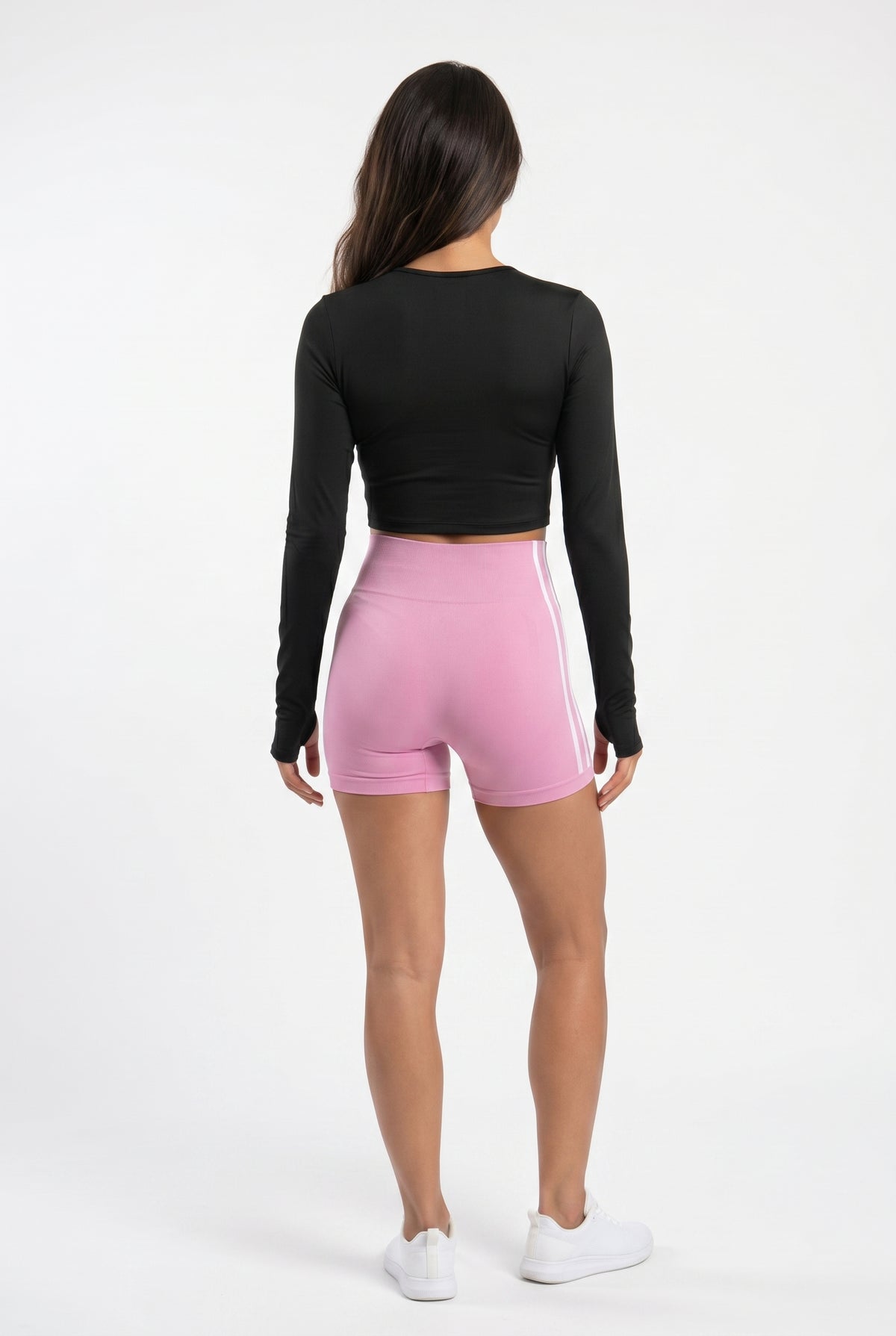 Pink High Waist Biker Shorts