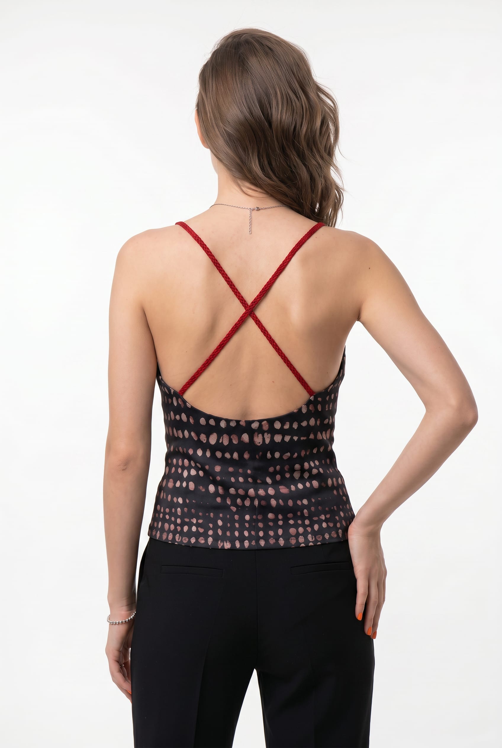 Black Polka Dot Cami Top