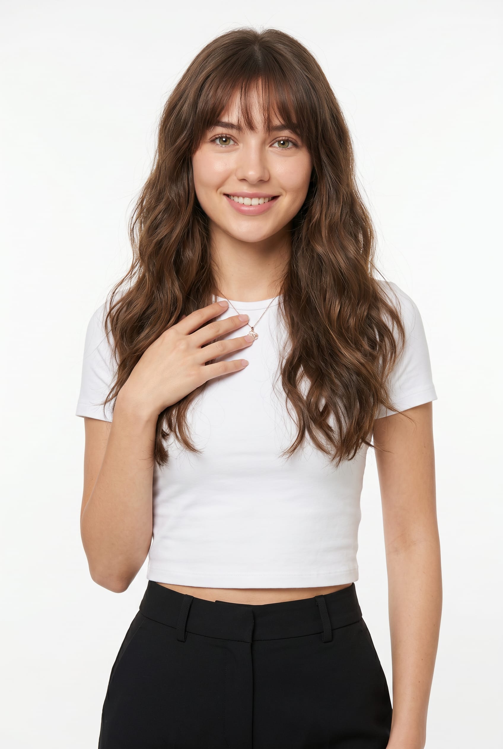 White Fitted Crop T-Shirt