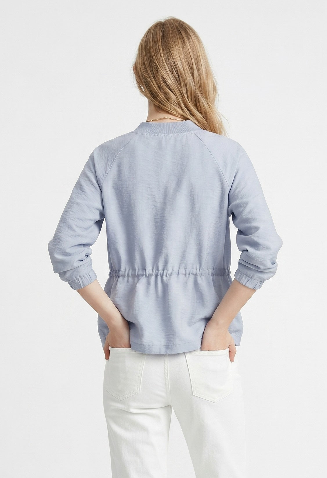 Sky Blue Bomber Jacket