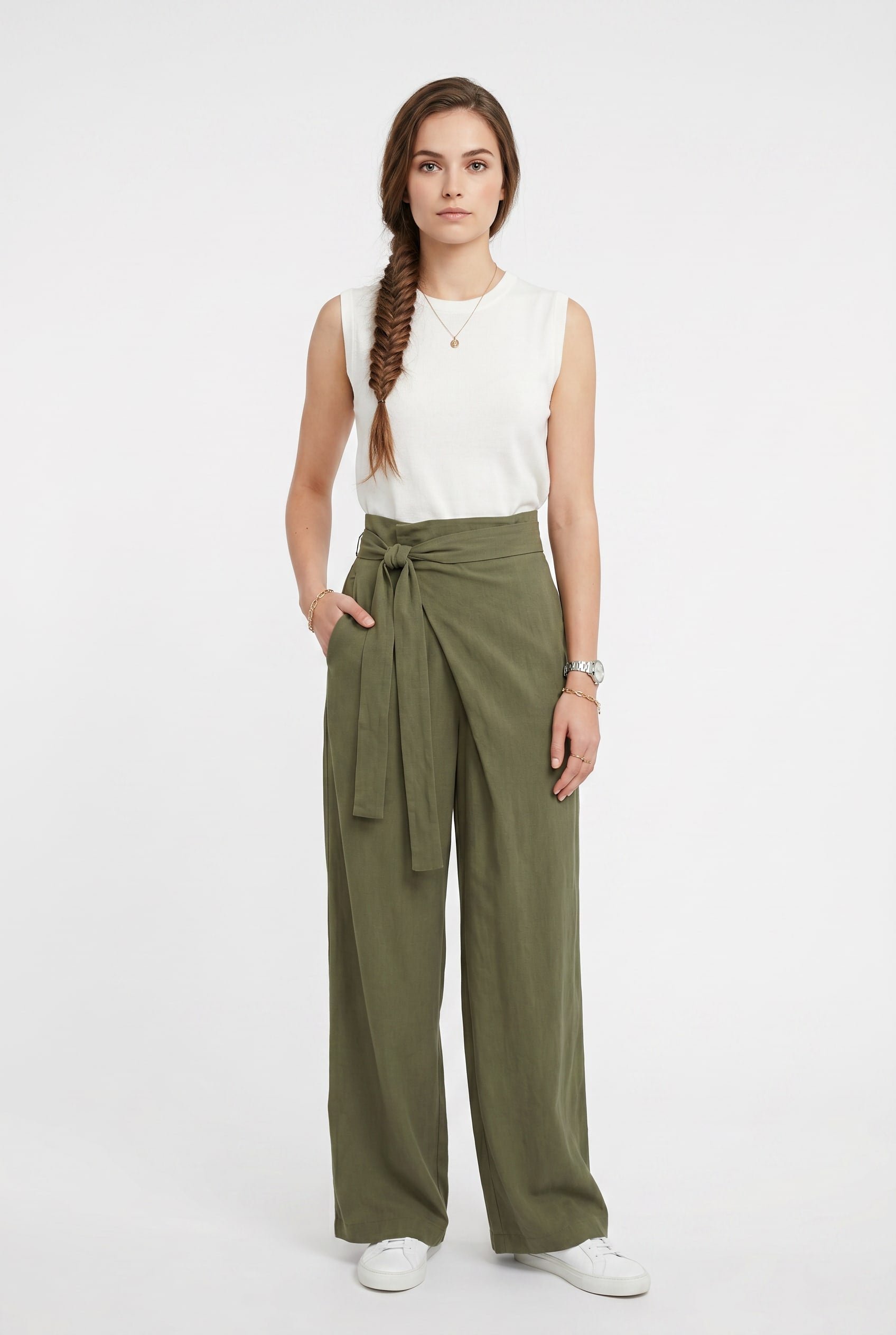 Olive Green Wide Leg Co-ord Set